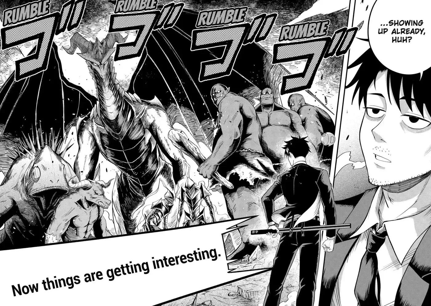 Shachiku Kensei, Haishinsha ni Naru: Black Guild Kaishain, Ukkari Kaisha-you Kaisen de S-kyuu Monster o Aite ni Musou Suru Tokoro o Zenkoku Haishin Shiteshimau Chapter 1 page 47
