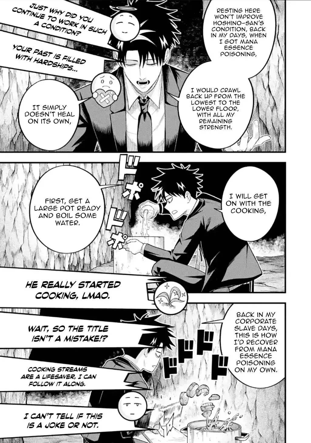 Shachiku Kensei, Haishinsha ni Naru: Black Guild Kaishain, Ukkari Kaisha-you Kaisen de S-kyuu Monster o Aite ni Musou Suru Tokoro o Zenkoku Haishin Shiteshimau Chapter 11.1 page 3