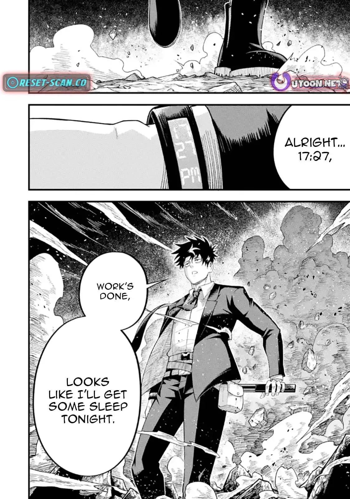 Shachiku Kensei, Haishinsha ni Naru: Black Guild Kaishain, Ukkari Kaisha-you Kaisen de S-kyuu Monster o Aite ni Musou Suru Tokoro o Zenkoku Haishin Shiteshimau Chapter 13.3 page 12