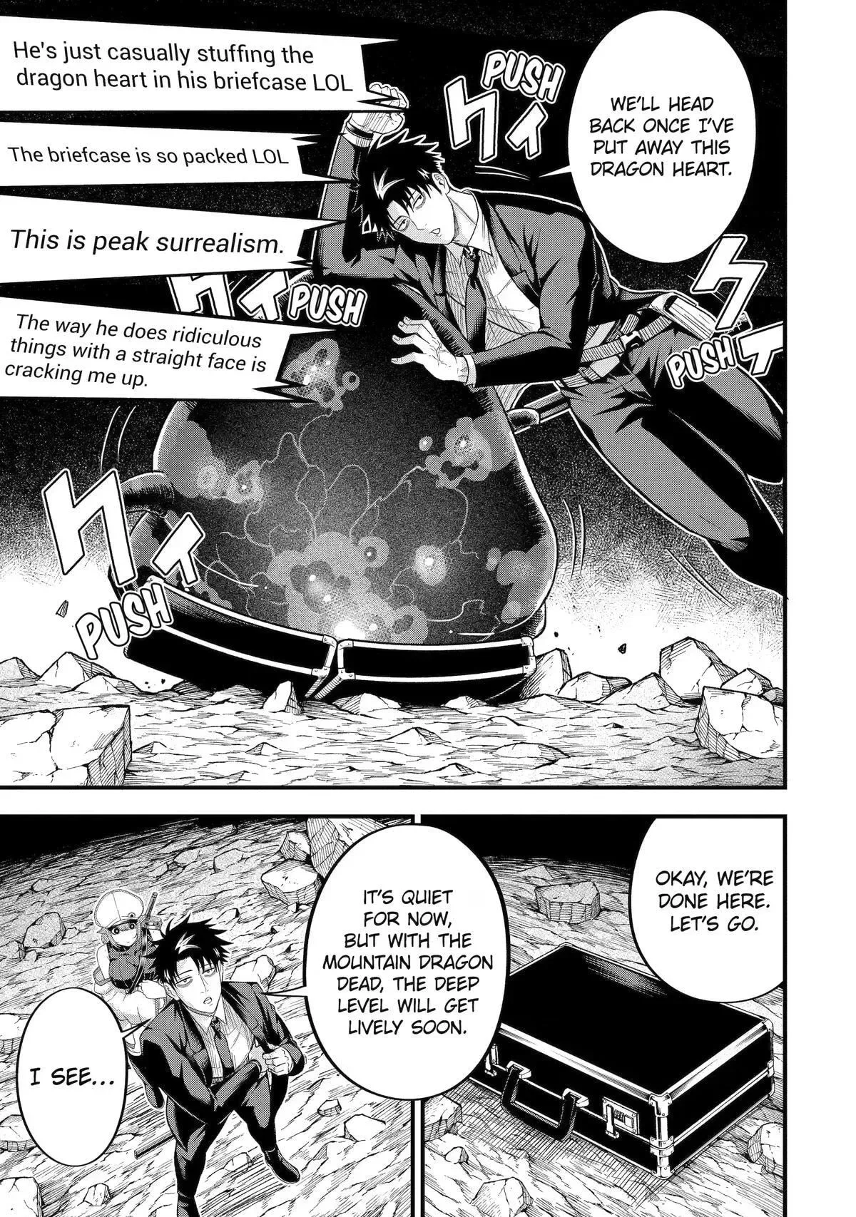 Shachiku Kensei, Haishinsha ni Naru: Black Guild Kaishain, Ukkari Kaisha-you Kaisen de S-kyuu Monster o Aite ni Musou Suru Tokoro o Zenkoku Haishin Shiteshimau Chapter 14 page 11