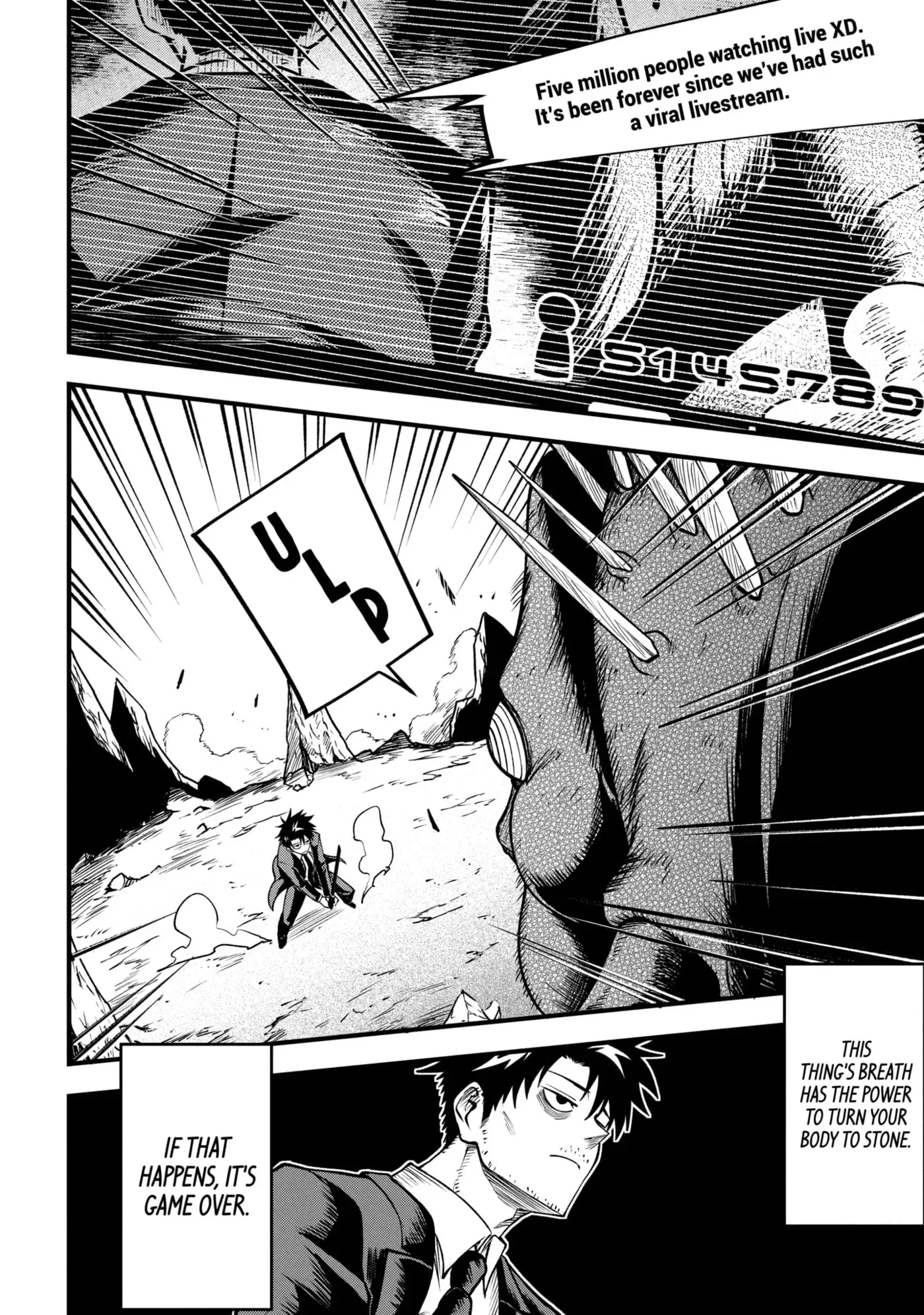 Shachiku Kensei, Haishinsha ni Naru: Black Guild Kaishain, Ukkari Kaisha-you Kaisen de S-kyuu Monster o Aite ni Musou Suru Tokoro o Zenkoku Haishin Shiteshimau Chapter 2.2 page 2