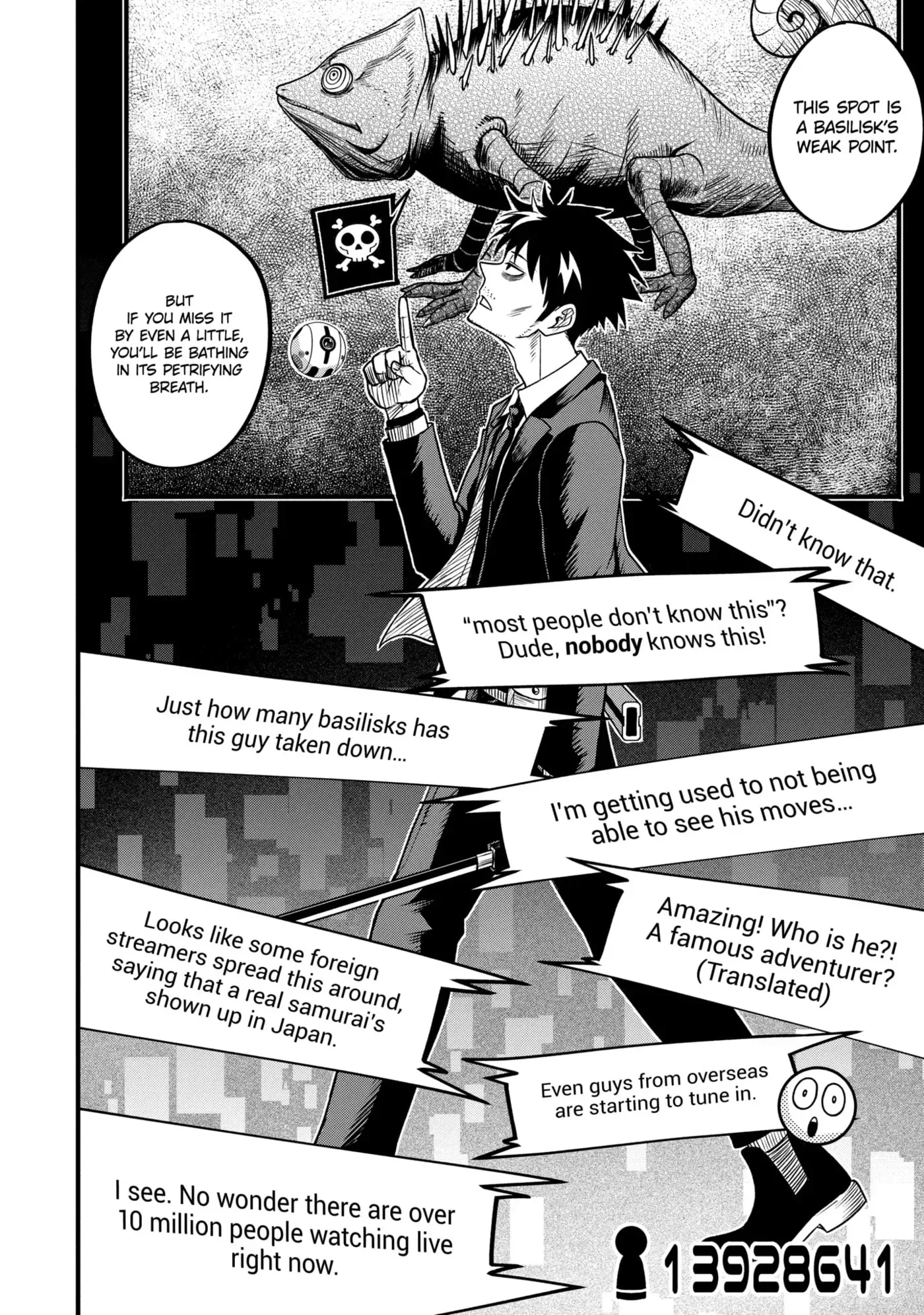 Shachiku Kensei, Haishinsha ni Naru: Black Guild Kaishain, Ukkari Kaisha-you Kaisen de S-kyuu Monster o Aite ni Musou Suru Tokoro o Zenkoku Haishin Shiteshimau Chapter 2.2 page 6