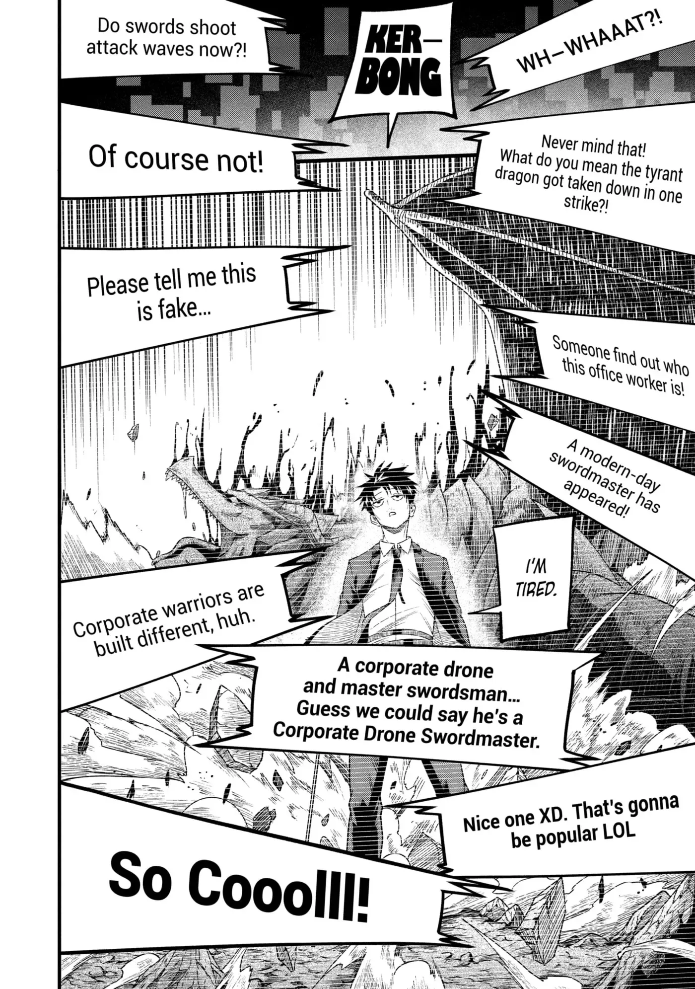Shachiku Kensei, Haishinsha ni Naru: Black Guild Kaishain, Ukkari Kaisha-you Kaisen de S-kyuu Monster o Aite ni Musou Suru Tokoro o Zenkoku Haishin Shiteshimau Chapter 2.3 page 10