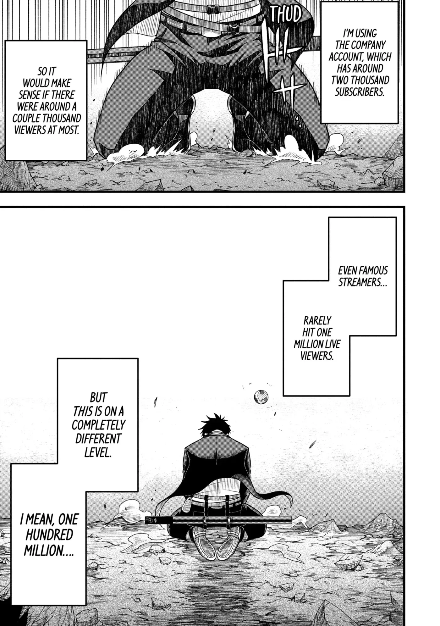 Shachiku Kensei, Haishinsha ni Naru: Black Guild Kaishain, Ukkari Kaisha-you Kaisen de S-kyuu Monster o Aite ni Musou Suru Tokoro o Zenkoku Haishin Shiteshimau Chapter 2.4 page 11