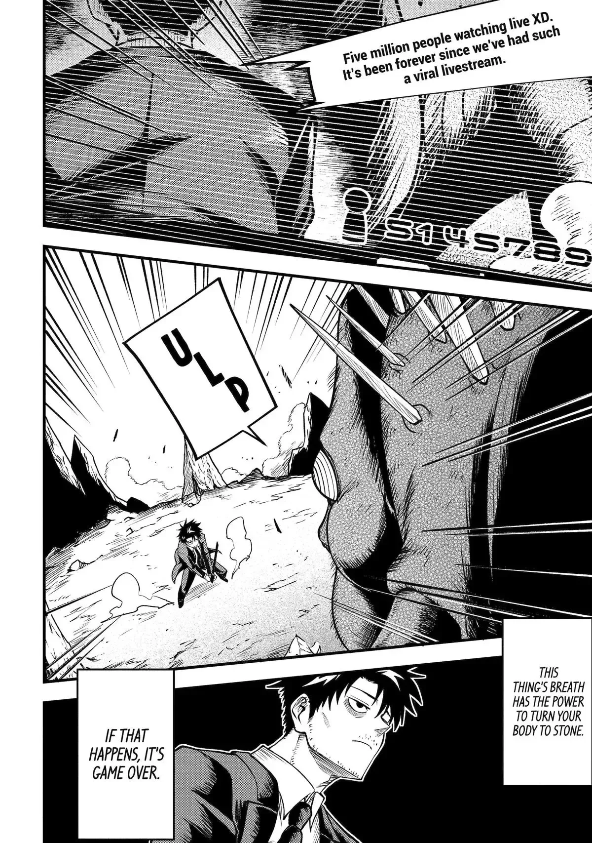 Shachiku Kensei, Haishinsha ni Naru: Black Guild Kaishain, Ukkari Kaisha-you Kaisen de S-kyuu Monster o Aite ni Musou Suru Tokoro o Zenkoku Haishin Shiteshimau Chapter 2 page 12