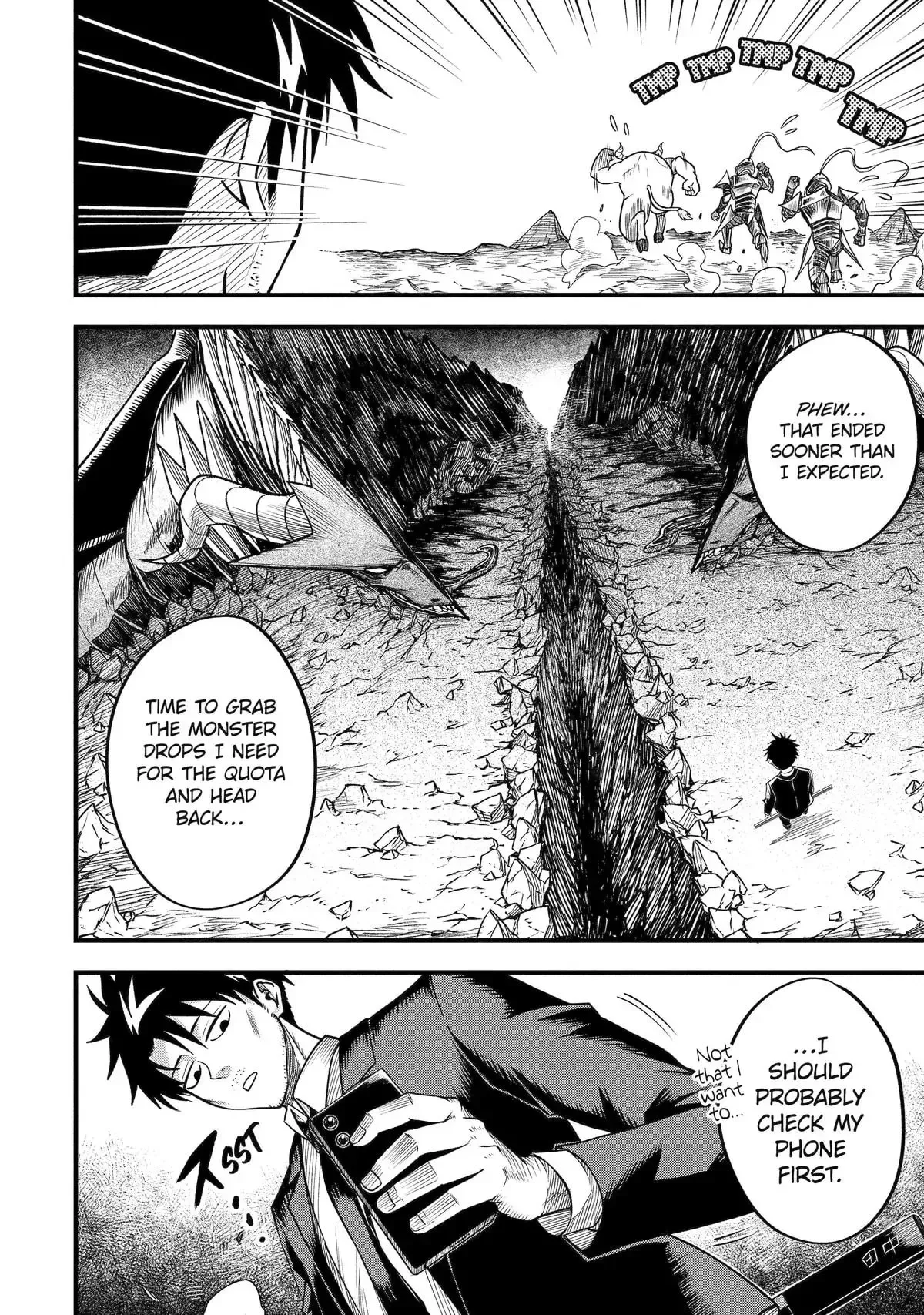 Shachiku Kensei, Haishinsha ni Naru: Black Guild Kaishain, Ukkari Kaisha-you Kaisen de S-kyuu Monster o Aite ni Musou Suru Tokoro o Zenkoku Haishin Shiteshimau Chapter 2 page 33