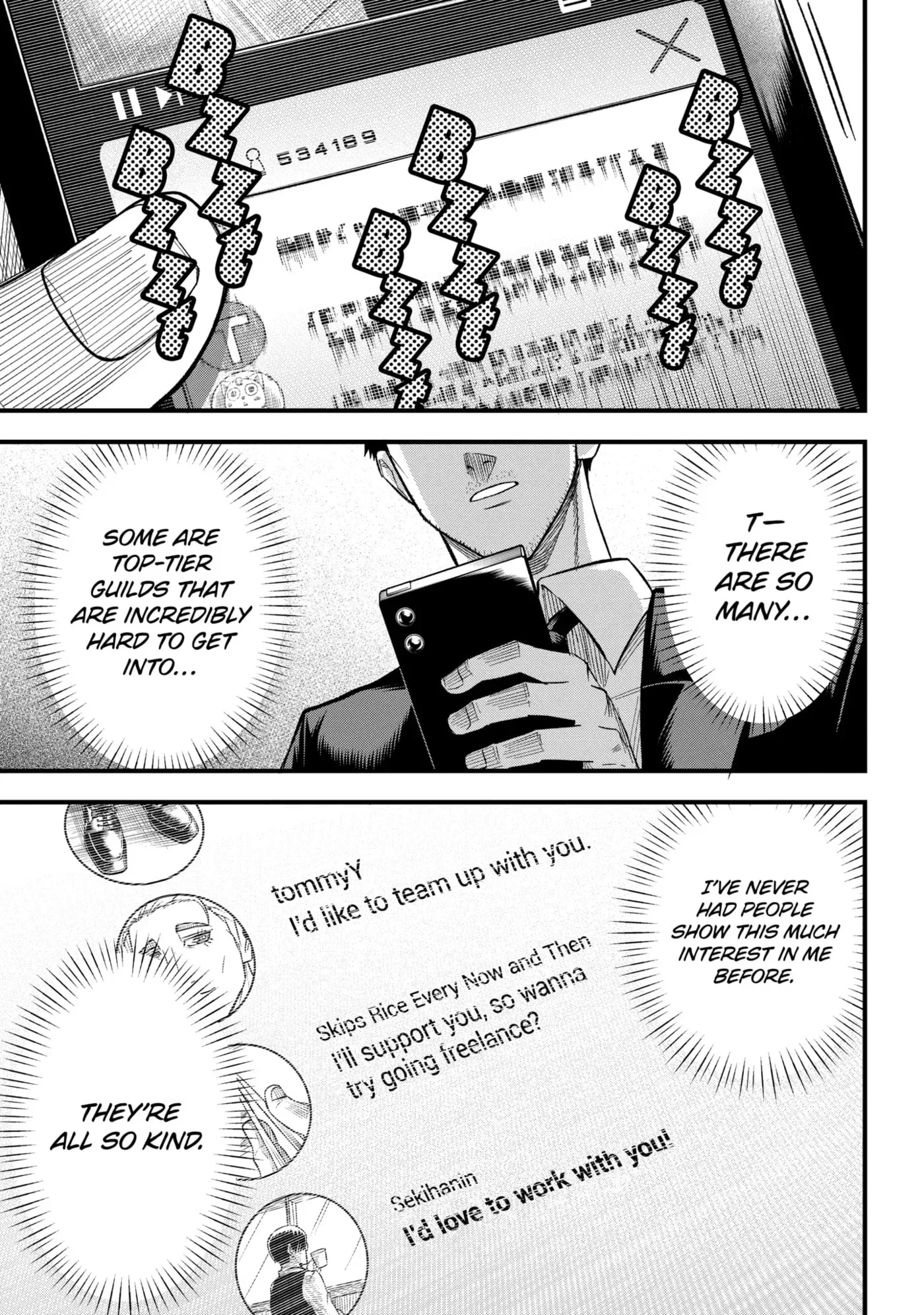 Shachiku Kensei, Haishinsha ni Naru: Black Guild Kaishain, Ukkari Kaisha-you Kaisen de S-kyuu Monster o Aite ni Musou Suru Tokoro o Zenkoku Haishin Shiteshimau Chapter 4.3 page 9