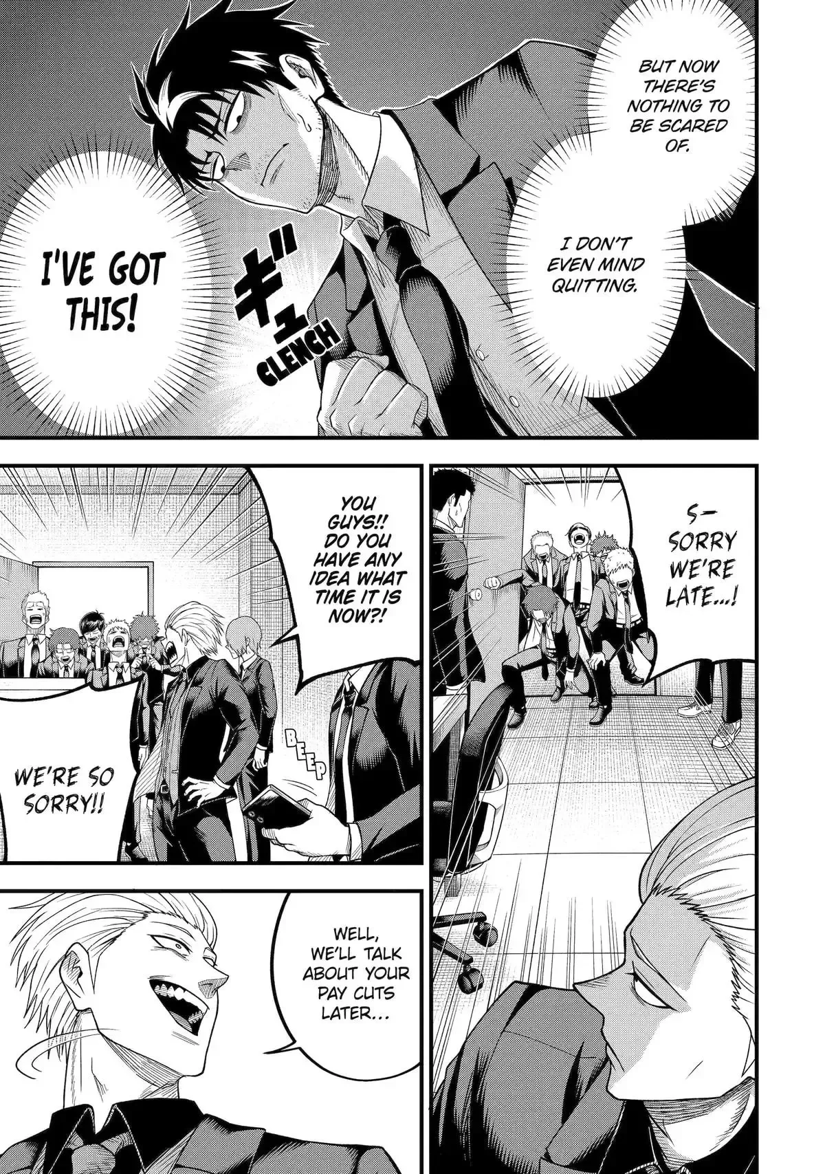 Shachiku Kensei, Haishinsha ni Naru: Black Guild Kaishain, Ukkari Kaisha-you Kaisen de S-kyuu Monster o Aite ni Musou Suru Tokoro o Zenkoku Haishin Shiteshimau Chapter 4 page 12