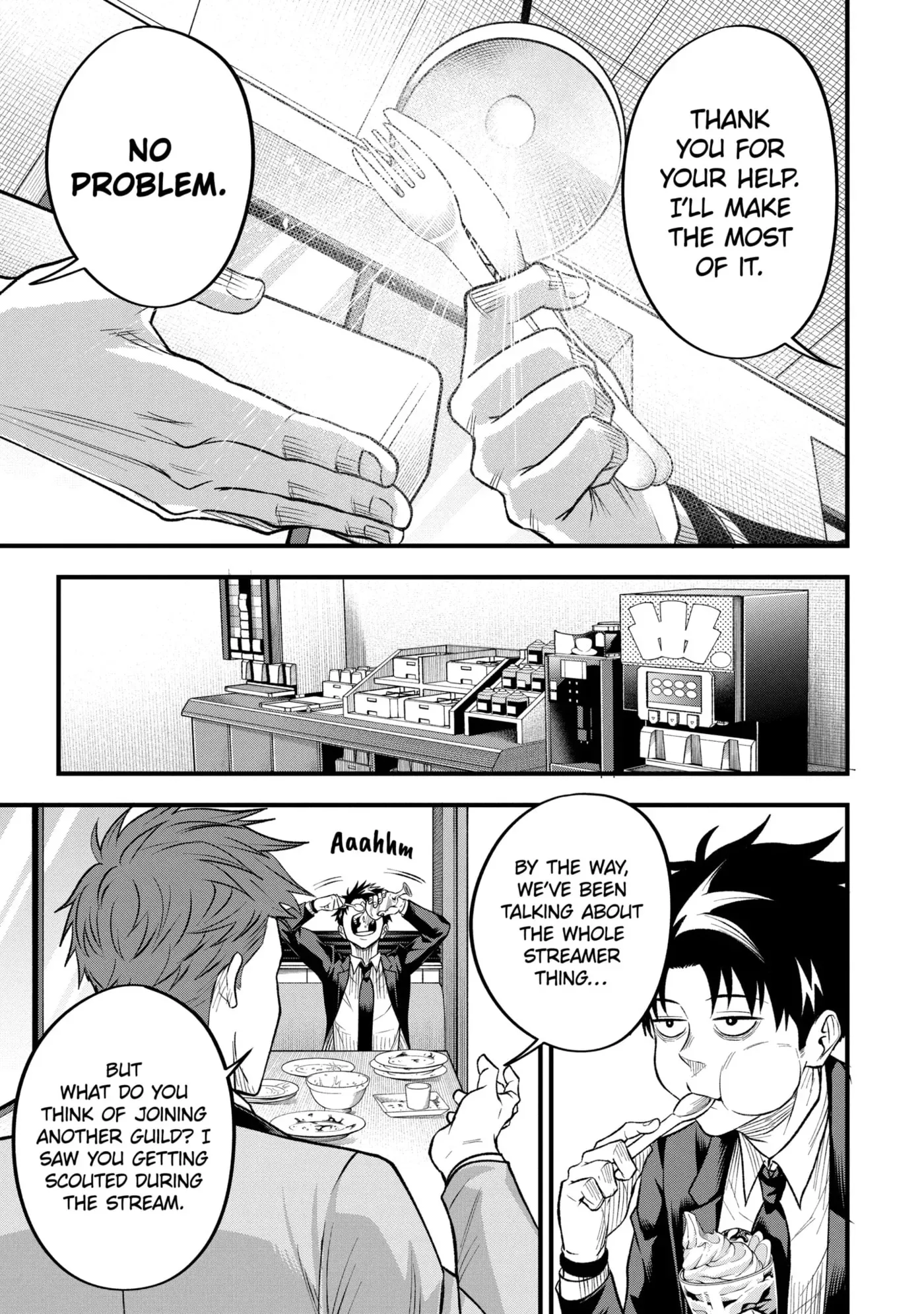 Shachiku Kensei, Haishinsha ni Naru: Black Guild Kaishain, Ukkari Kaisha-you Kaisen de S-kyuu Monster o Aite ni Musou Suru Tokoro o Zenkoku Haishin Shiteshimau Chapter 6.1 page 13