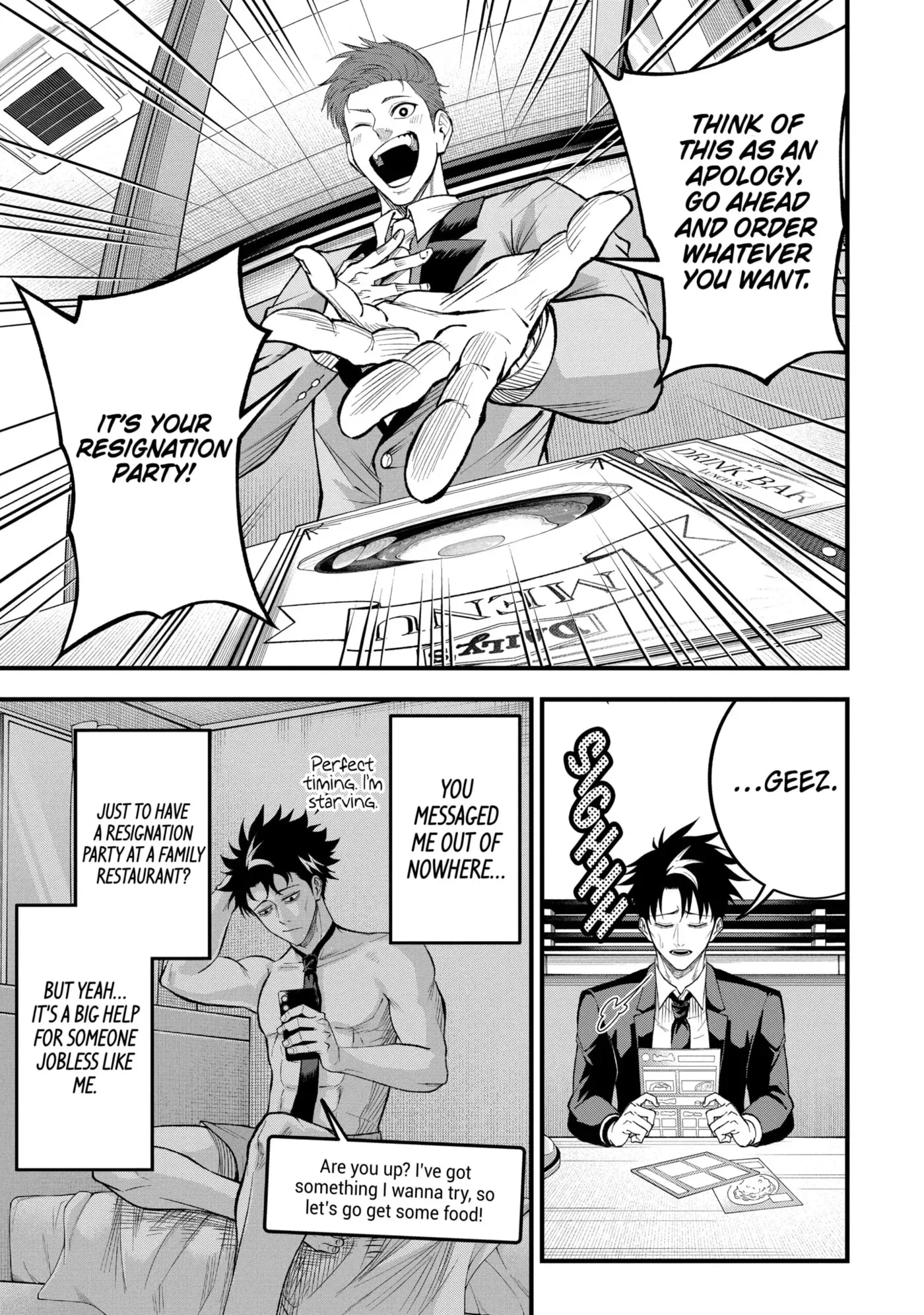 Shachiku Kensei, Haishinsha ni Naru: Black Guild Kaishain, Ukkari Kaisha-you Kaisen de S-kyuu Monster o Aite ni Musou Suru Tokoro o Zenkoku Haishin Shiteshimau Chapter 6.1 page 3