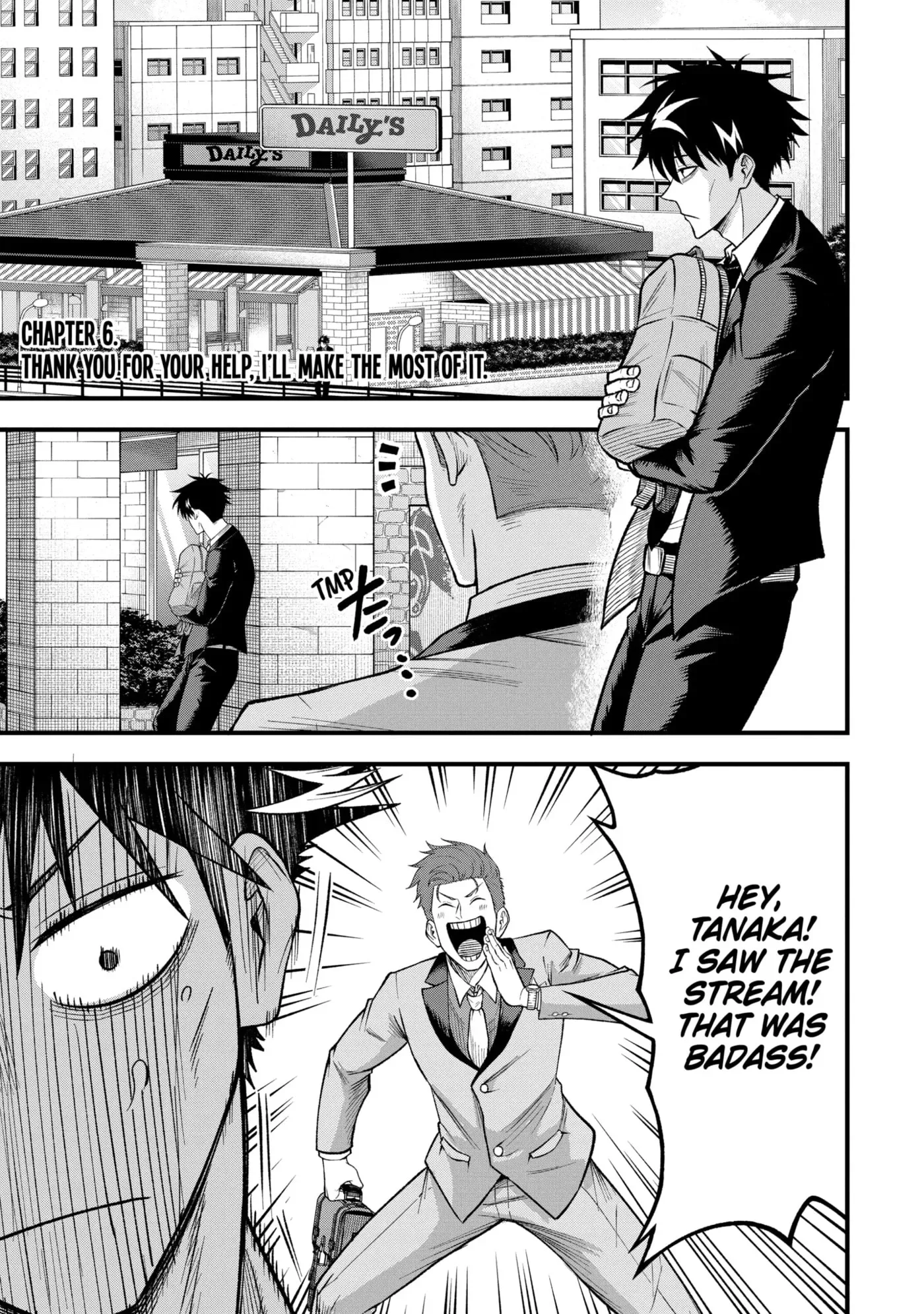 Shachiku Kensei, Haishinsha ni Naru: Black Guild Kaishain, Ukkari Kaisha-you Kaisen de S-kyuu Monster o Aite ni Musou Suru Tokoro o Zenkoku Haishin Shiteshimau Chapter 6.1 page 1