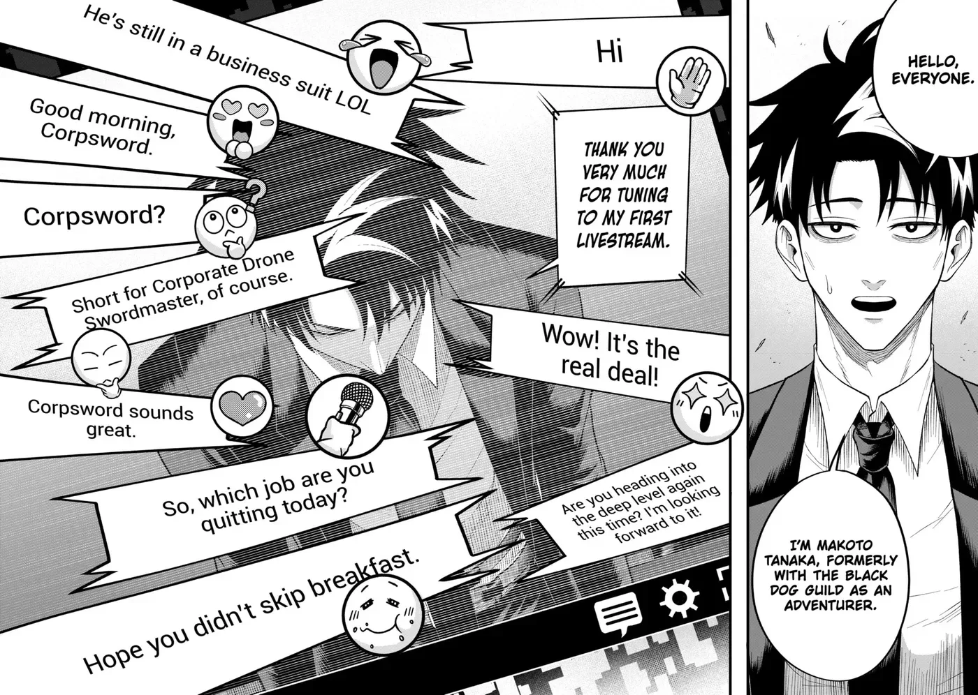 Shachiku Kensei, Haishinsha ni Naru: Black Guild Kaishain, Ukkari Kaisha-you Kaisen de S-kyuu Monster o Aite ni Musou Suru Tokoro o Zenkoku Haishin Shiteshimau Chapter 6.3 page 4
