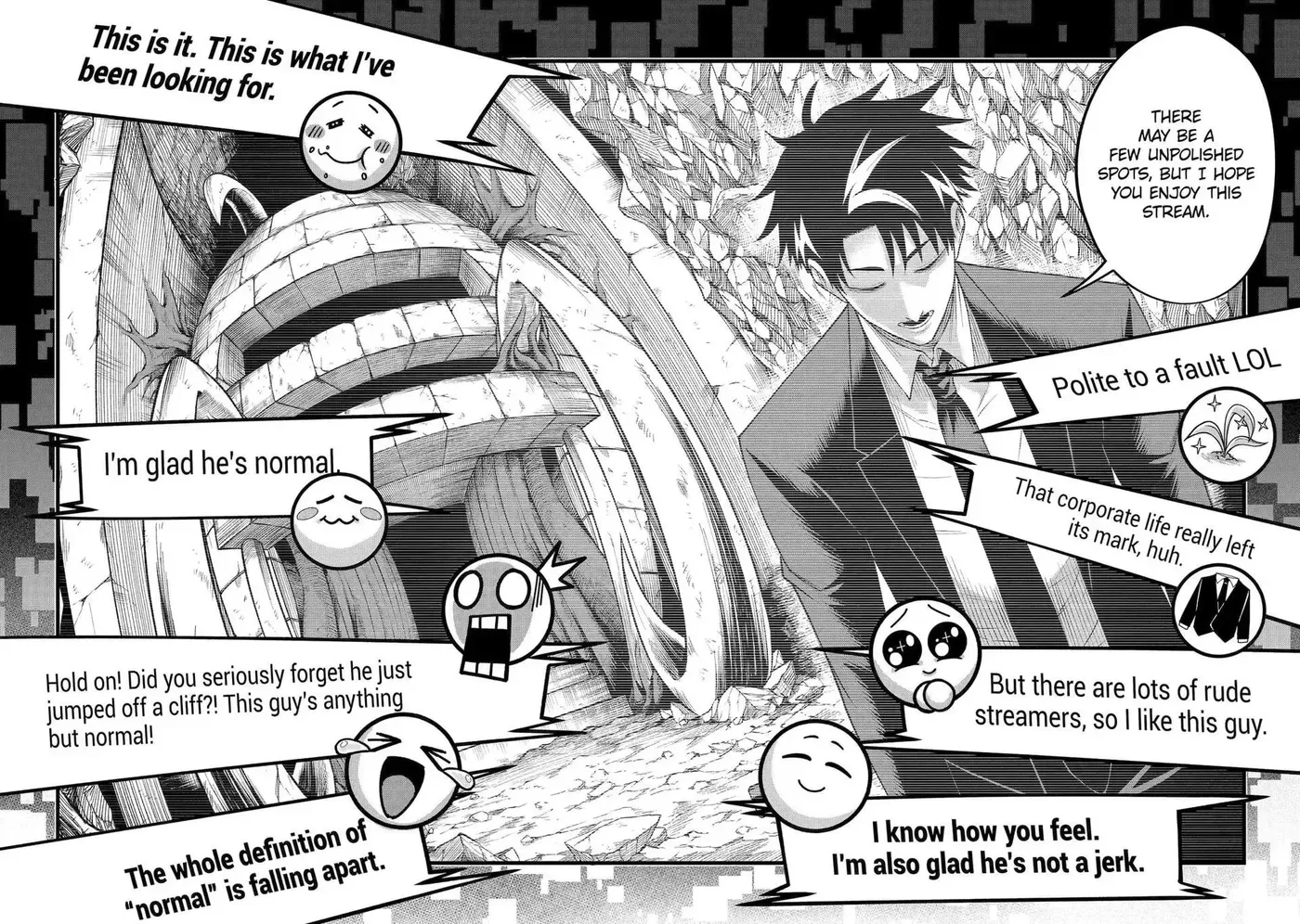 Shachiku Kensei, Haishinsha ni Naru: Black Guild Kaishain, Ukkari Kaisha-you Kaisen de S-kyuu Monster o Aite ni Musou Suru Tokoro o Zenkoku Haishin Shiteshimau Chapter 6 page 56