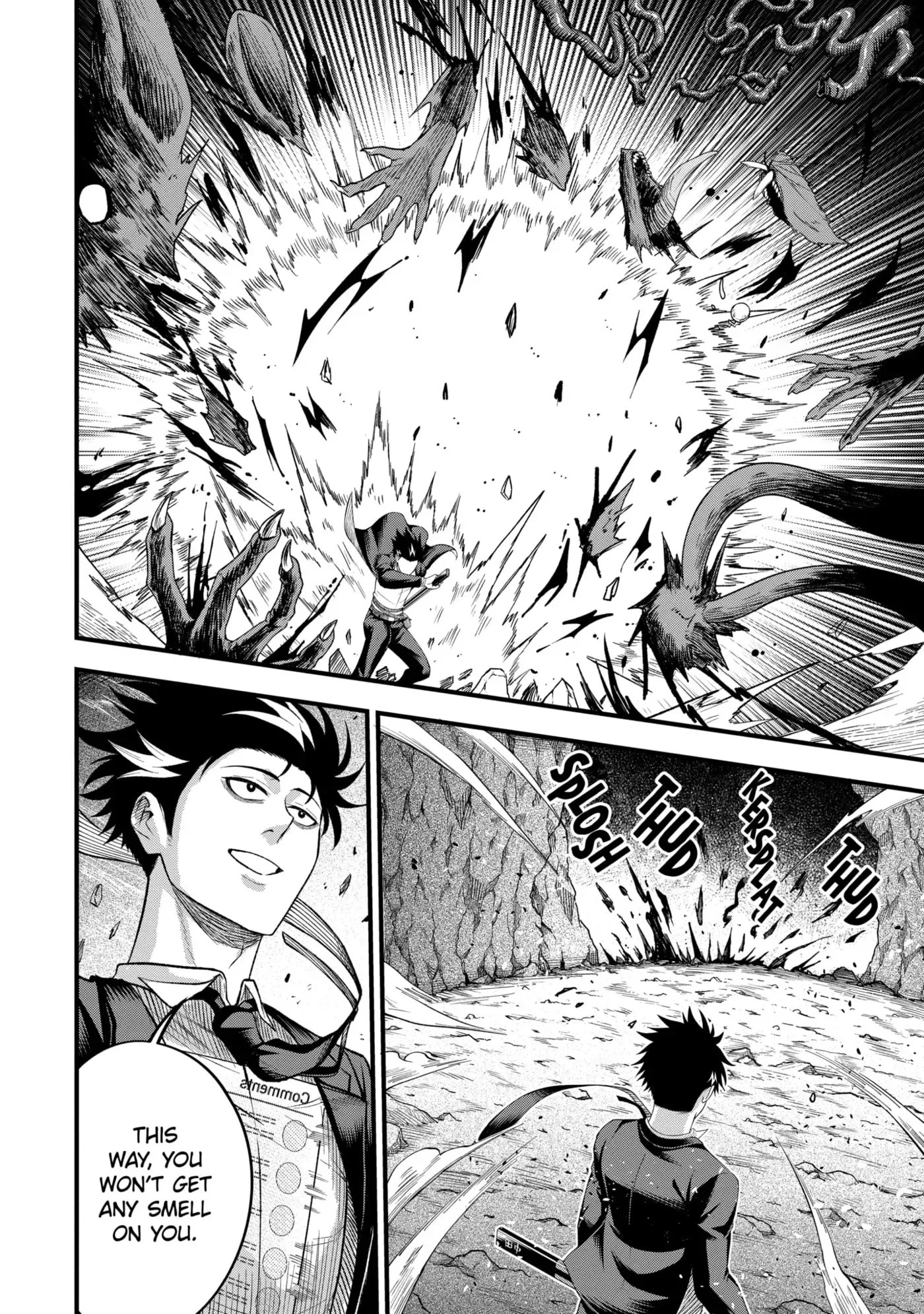 Shachiku Kensei, Haishinsha ni Naru: Black Guild Kaishain, Ukkari Kaisha-you Kaisen de S-kyuu Monster o Aite ni Musou Suru Tokoro o Zenkoku Haishin Shiteshimau Chapter 7.1 page 14