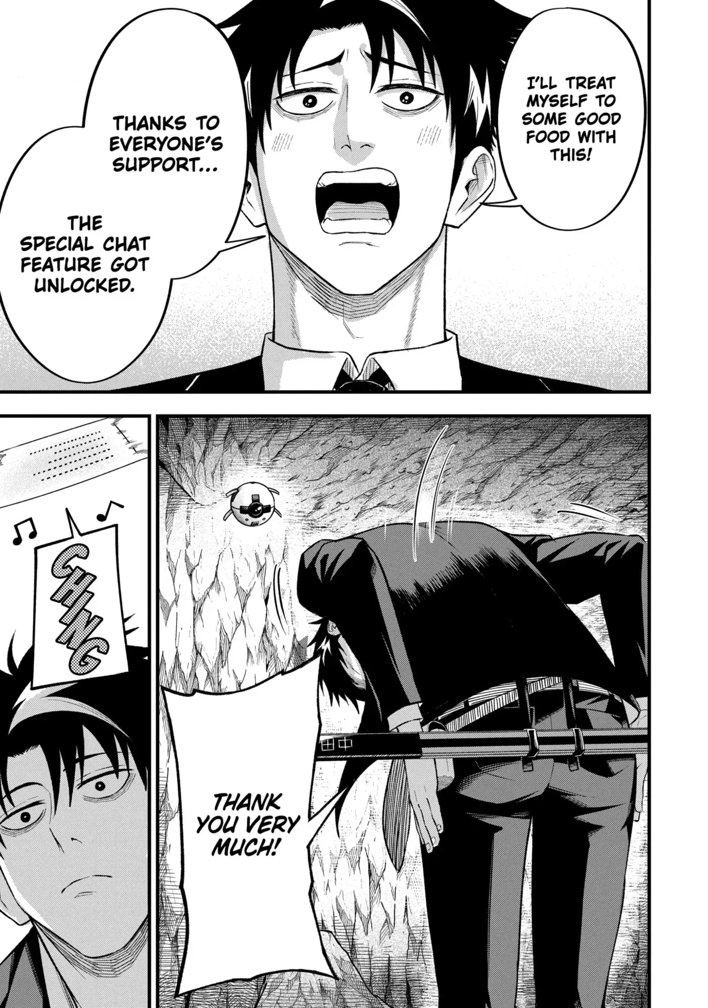 Shachiku Kensei, Haishinsha ni Naru: Black Guild Kaishain, Ukkari Kaisha-you Kaisen de S-kyuu Monster o Aite ni Musou Suru Tokoro o Zenkoku Haishin Shiteshimau Chapter 7.3 page 3