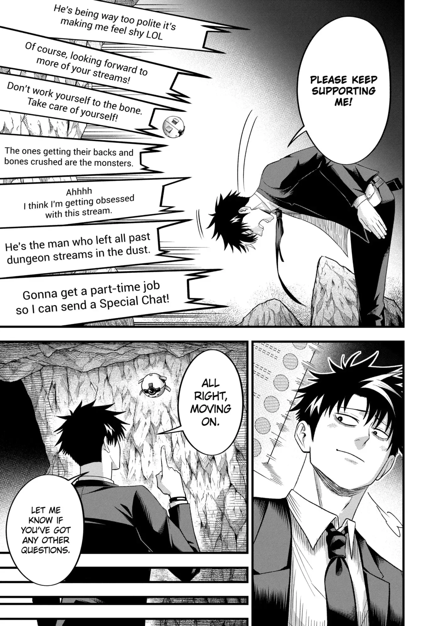 Shachiku Kensei, Haishinsha ni Naru: Black Guild Kaishain, Ukkari Kaisha-you Kaisen de S-kyuu Monster o Aite ni Musou Suru Tokoro o Zenkoku Haishin Shiteshimau Chapter 7.3 page 8