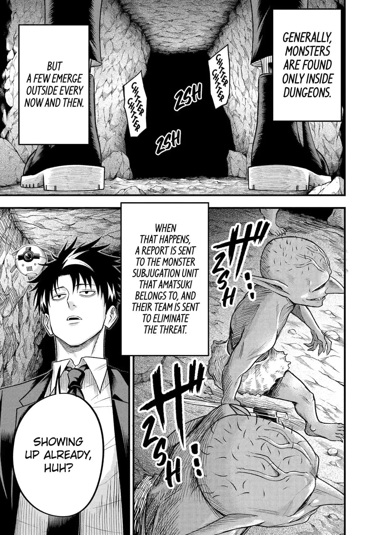 Shachiku Kensei, Haishinsha ni Naru: Black Guild Kaishain, Ukkari Kaisha-you Kaisen de S-kyuu Monster o Aite ni Musou Suru Tokoro o Zenkoku Haishin Shiteshimau Chapter 7 page 3