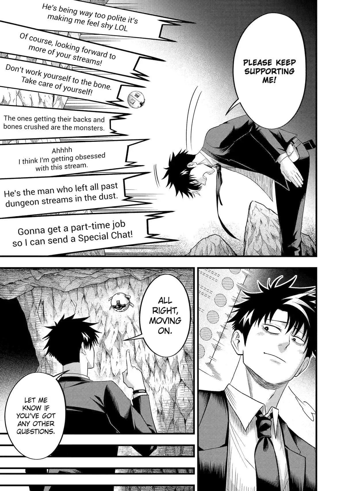 Shachiku Kensei, Haishinsha ni Naru: Black Guild Kaishain, Ukkari Kaisha-you Kaisen de S-kyuu Monster o Aite ni Musou Suru Tokoro o Zenkoku Haishin Shiteshimau Chapter 7 page 38