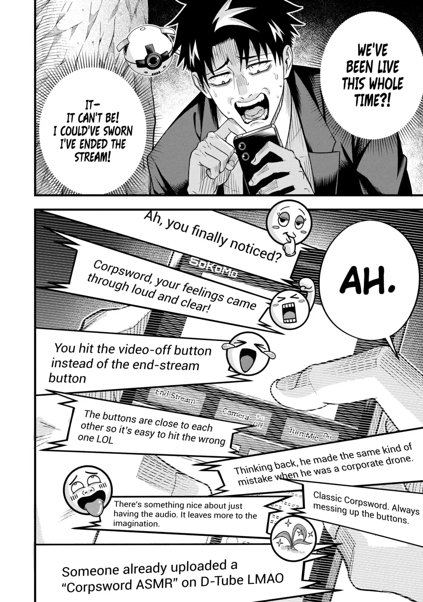 Shachiku Kensei, Haishinsha ni Naru: Black Guild Kaishain, Ukkari Kaisha-you Kaisen de S-kyuu Monster o Aite ni Musou Suru Tokoro o Zenkoku Haishin Shiteshimau Chapter 8.4 page 12