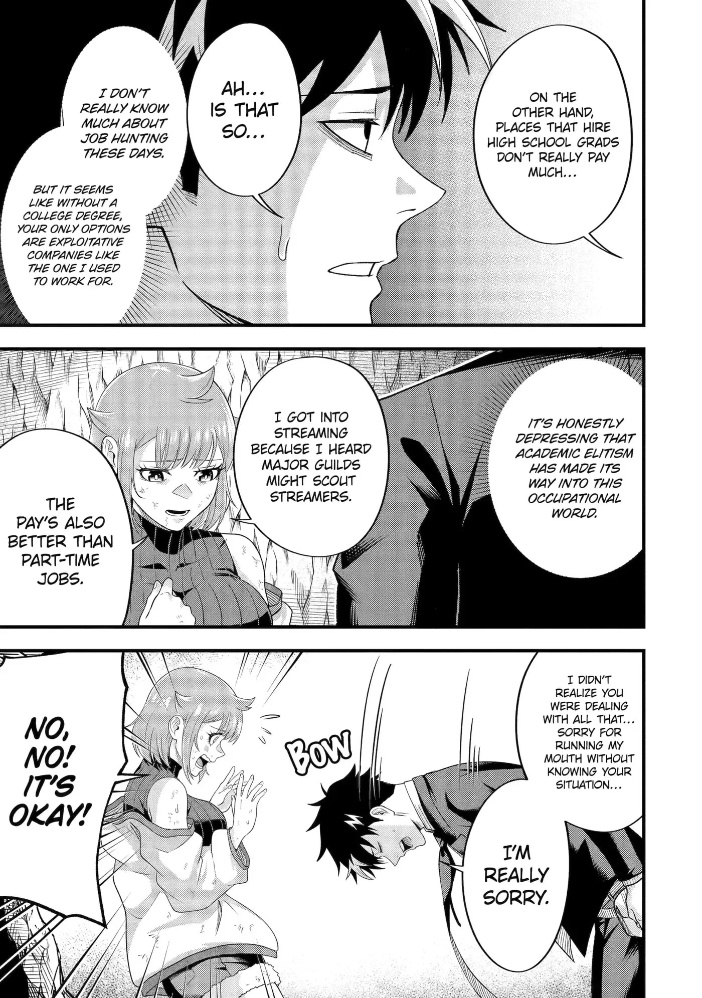 Shachiku Kensei, Haishinsha ni Naru: Black Guild Kaishain, Ukkari Kaisha-you Kaisen de S-kyuu Monster o Aite ni Musou Suru Tokoro o Zenkoku Haishin Shiteshimau Chapter 8 page 55