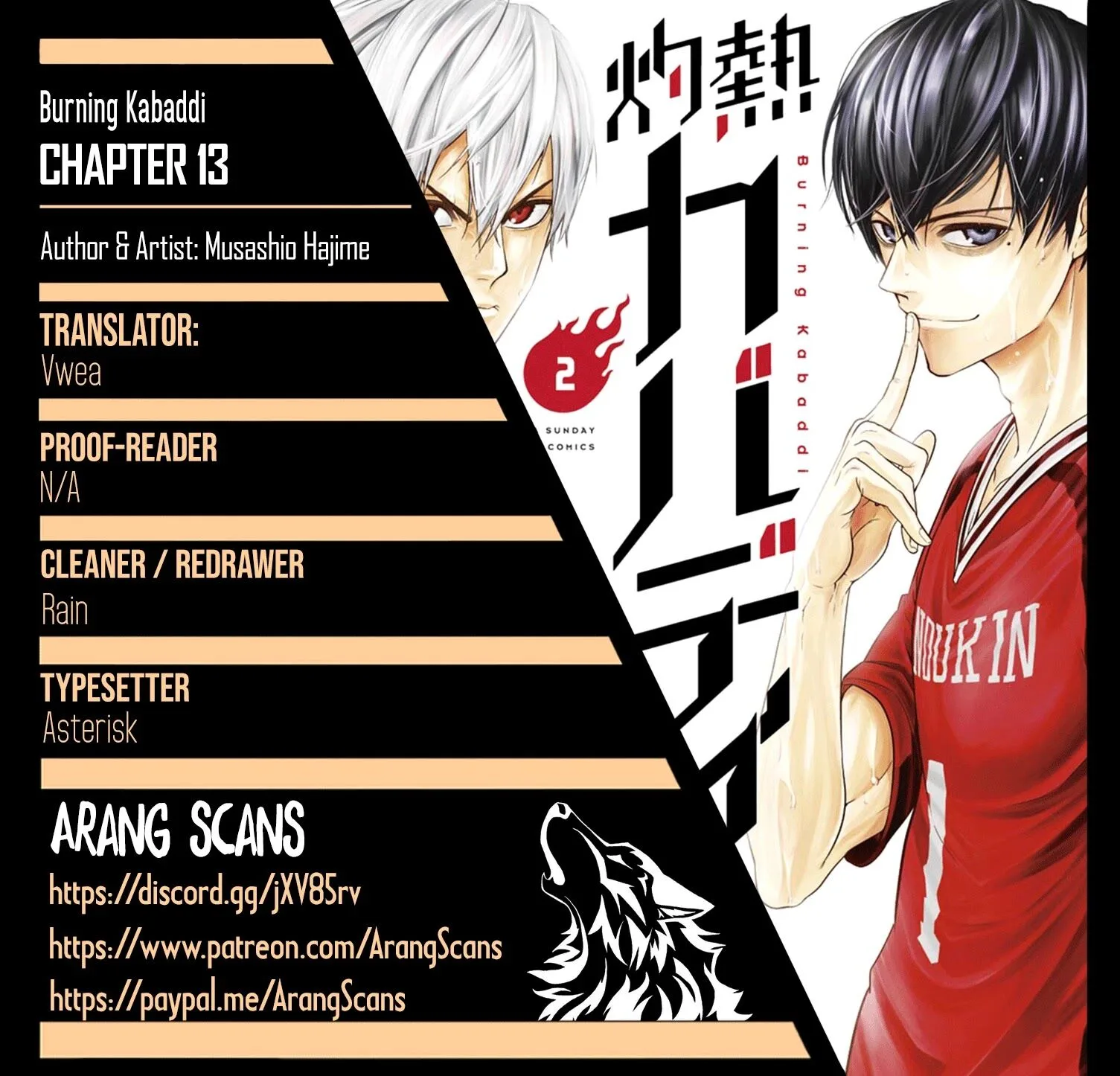 Shakunetsu Kabaddi Chapter 13 page 1
