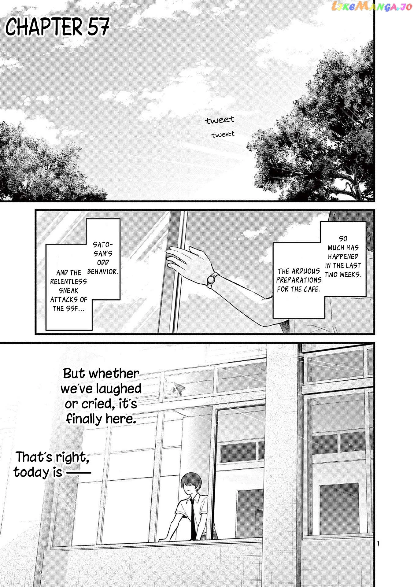 Shiotaiou no Sato-san ga Ore ni dake Amai Chapter 57 page 1
