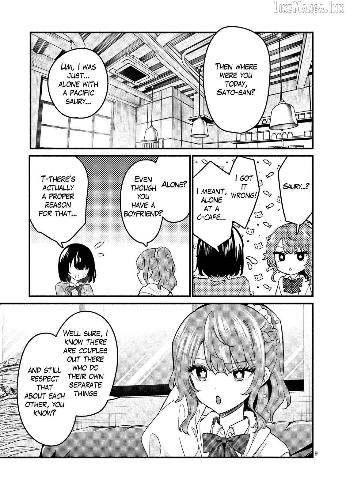 Shiotaiou no Sato-san ga Ore ni dake Amai Chapter 91 page 9