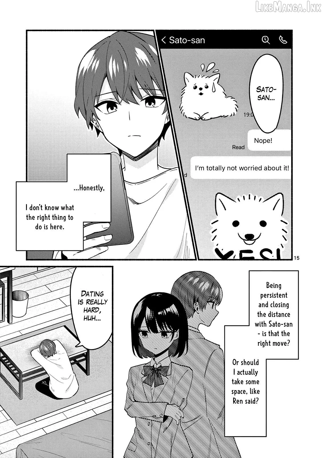 Shiotaiou no Sato-san ga Ore ni dake Amai Chapter 92 page 15