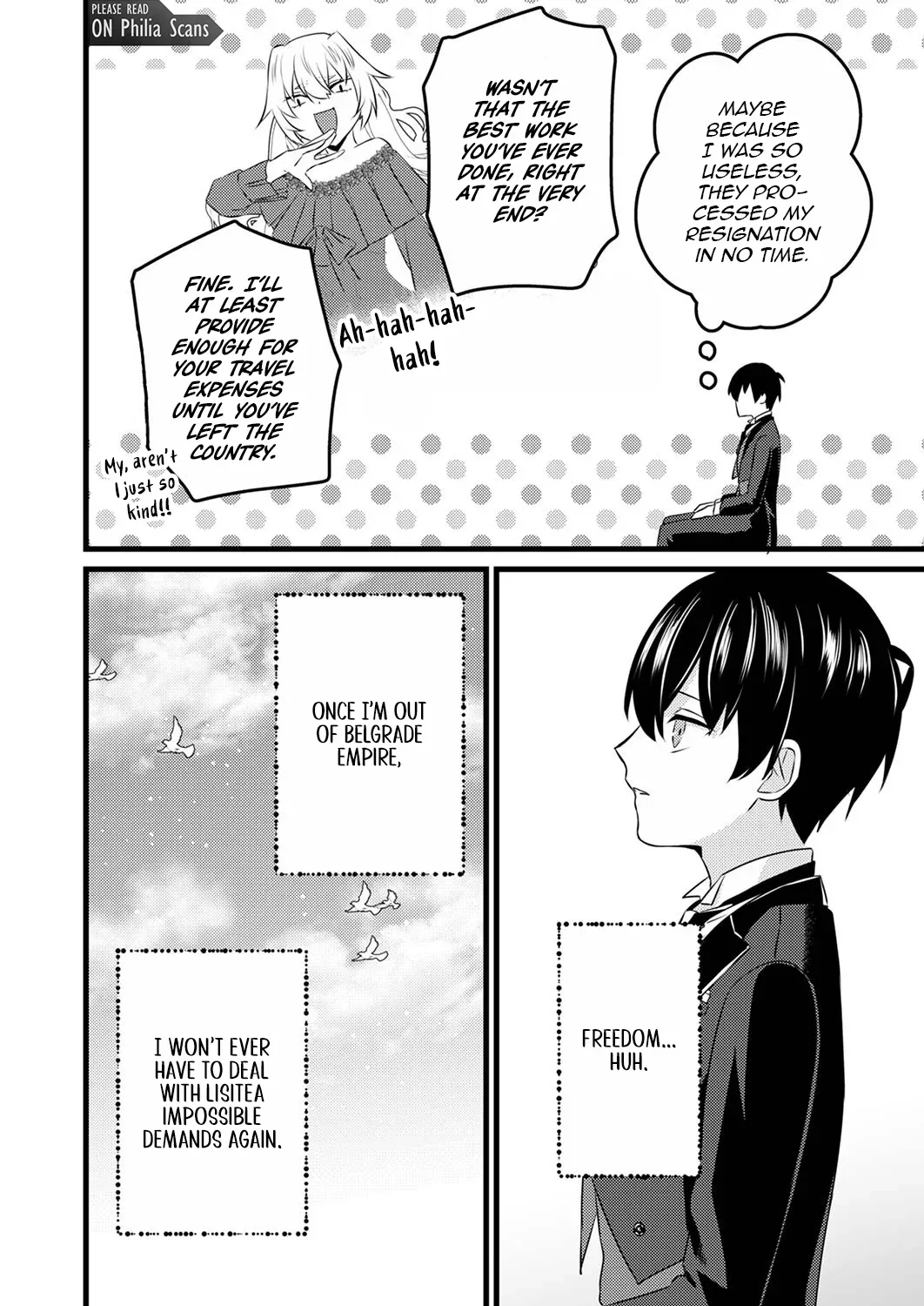 Shitsuji Desu ga Nanika? ~Osananajimi no Power Harassment Koujo to Zetsuen Shitara, Ringoku no Himawari Oujo ni Hirowareta node Kono Mi wo Sasagemasu~ Chapter 1 page 13