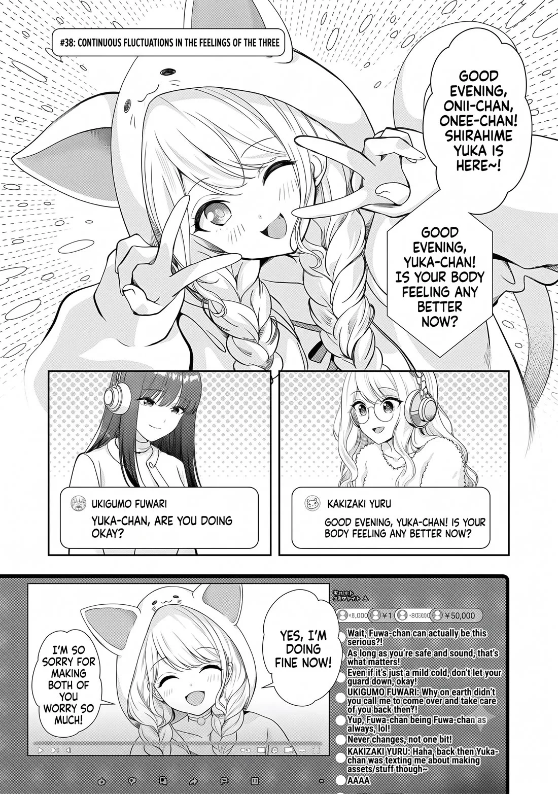 Shitsurenshita node Vtuber Hajimetara Toshiue no Onee-san ni Motemashita Chapter 38 page 1