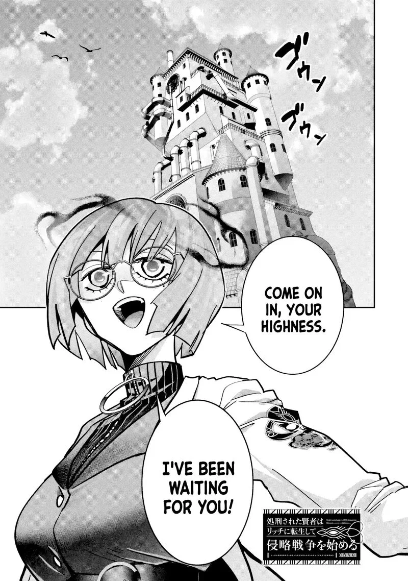 Shokei Sareta Kenja wa Lich ni Tensei Shite Shinryaku Sensou o Hajimeru Chapter 58 page 2