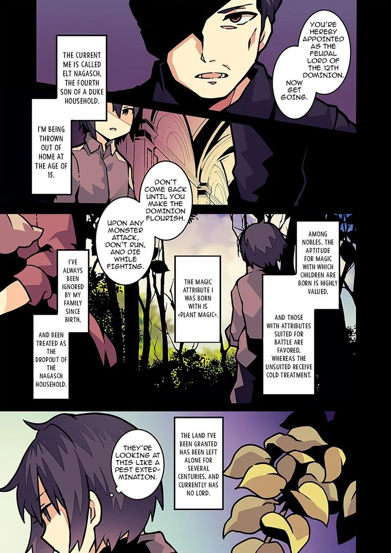 Shokubutsu Mahou Cheat de Nonbiri Ryoushu Seikatsu Hajimemasu: Zense no Chishiki o Kushi Shite Nougyou Shitara, Gyakuten Jinsei Hajimatta Ken Chapter 1 page 1