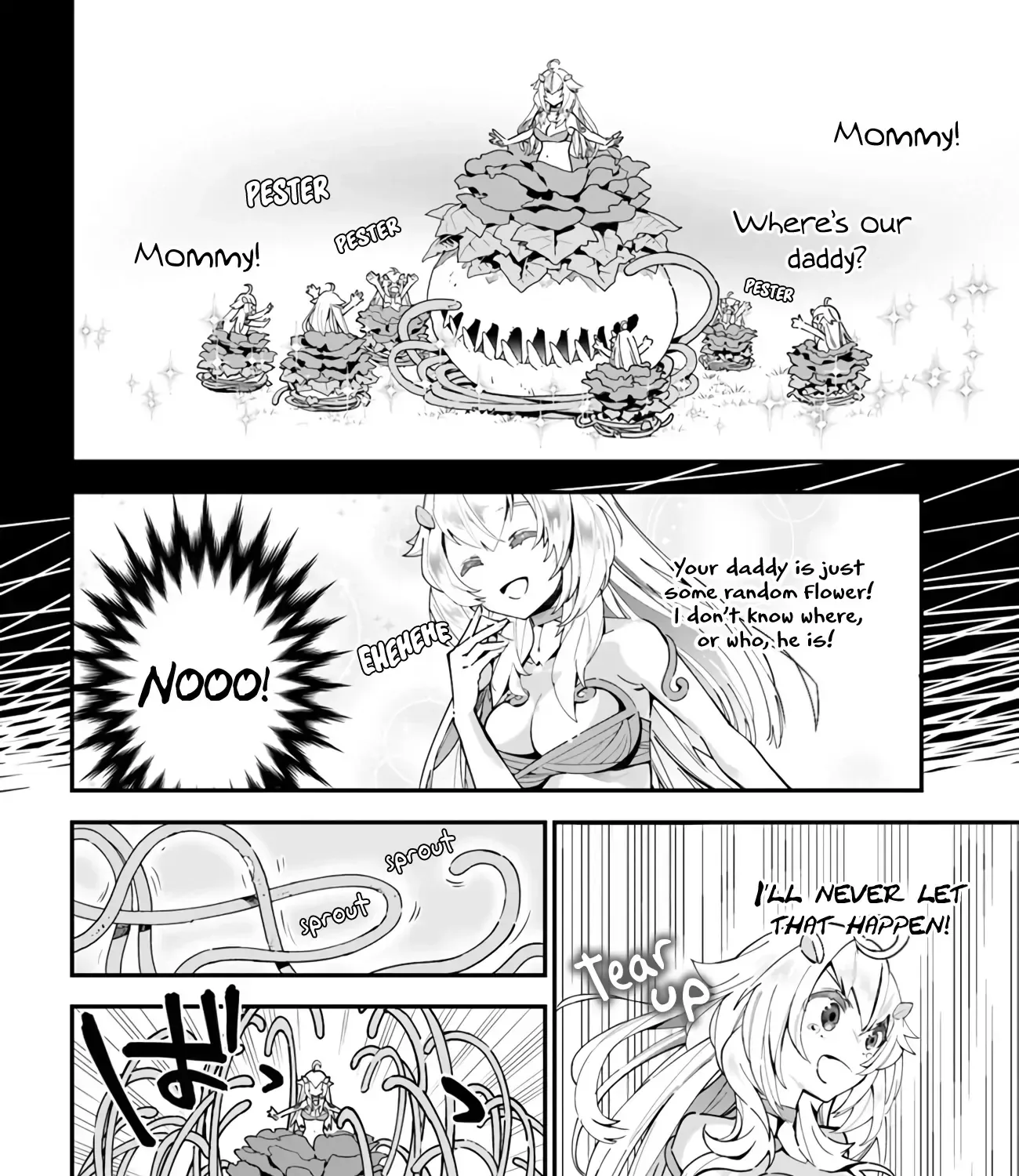 Shokubutsu Monster Musume Nikki ~Seijo datta Watashi ga Uragirareta Hate ni Aruraune ni Tensei Shite Shimatta node, kore kara wa Kougousei wo Shinagara Shizuka ni Shokubutsu Life wo Sugoshimasu~ Chapter 1.1 page 39