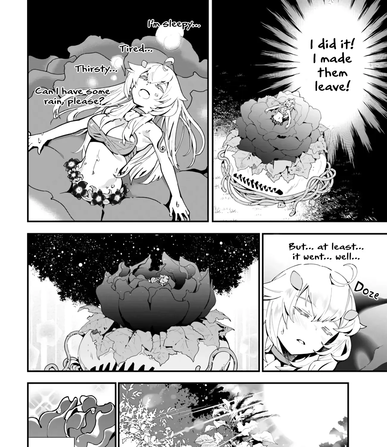 Shokubutsu Monster Musume Nikki ~Seijo datta Watashi ga Uragirareta Hate ni Aruraune ni Tensei Shite Shimatta node, kore kara wa Kougousei wo Shinagara Shizuka ni Shokubutsu Life wo Sugoshimasu~ Chapter 1.1 page 51