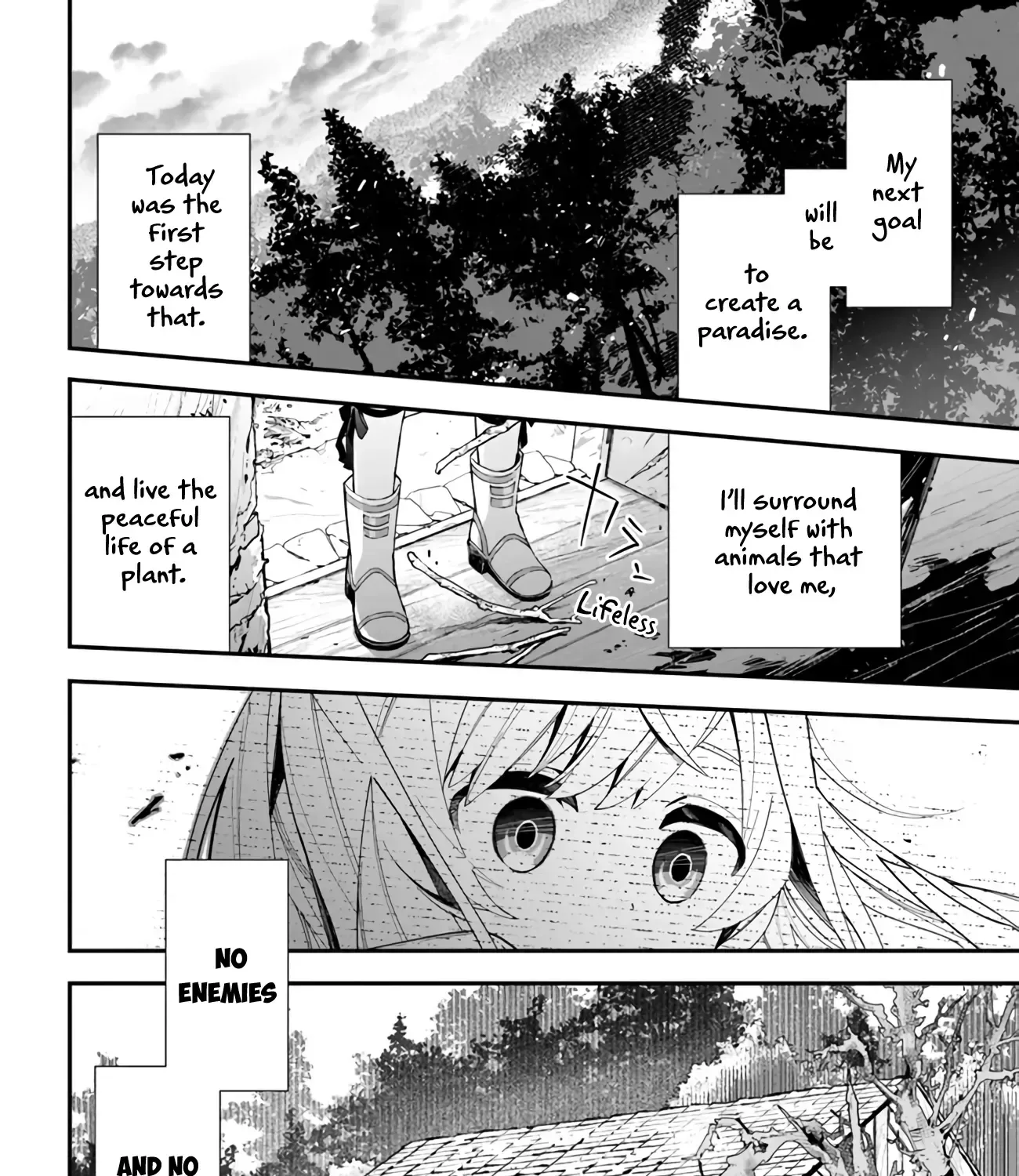 Shokubutsu Monster Musume Nikki ~Seijo datta Watashi ga Uragirareta Hate ni Aruraune ni Tensei Shite Shimatta node, kore kara wa Kougousei wo Shinagara Shizuka ni Shokubutsu Life wo Sugoshimasu~ Chapter 1.1 page 63