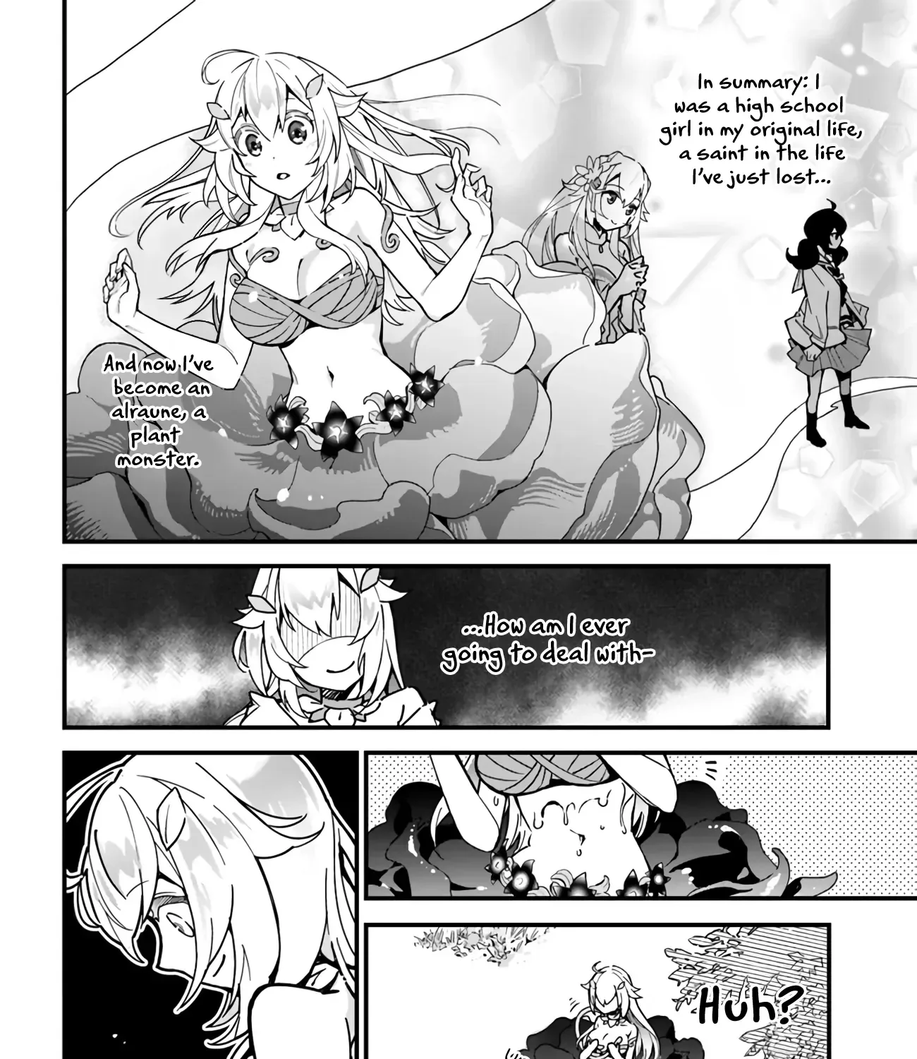 Shokubutsu Monster Musume Nikki ~Seijo datta Watashi ga Uragirareta Hate ni Aruraune ni Tensei Shite Shimatta node, kore kara wa Kougousei wo Shinagara Shizuka ni Shokubutsu Life wo Sugoshimasu~ Chapter 1 page 21
