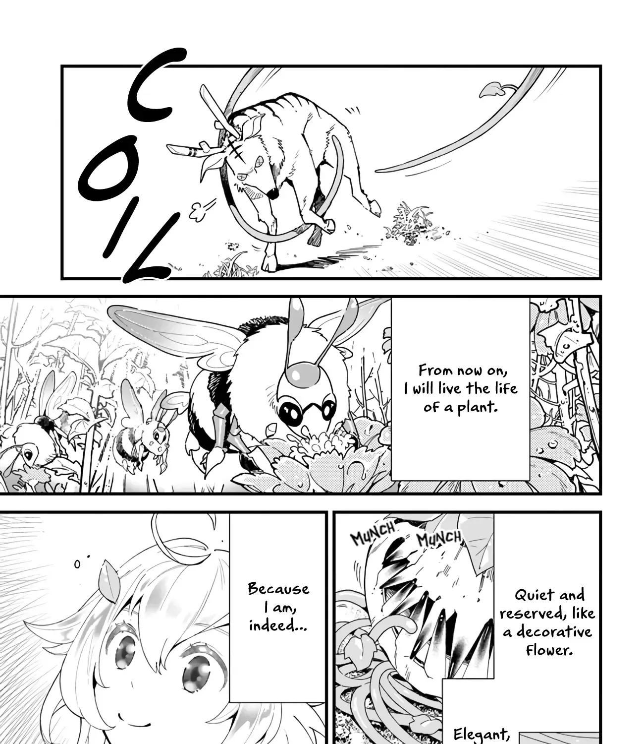 Shokubutsu Monster Musume Nikki ~Seijo datta Watashi ga Uragirareta Hate ni Aruraune ni Tensei Shite Shimatta node, kore kara wa Kougousei wo Shinagara Shizuka ni Shokubutsu Life wo Sugoshimasu~ Chapter 1 page 59