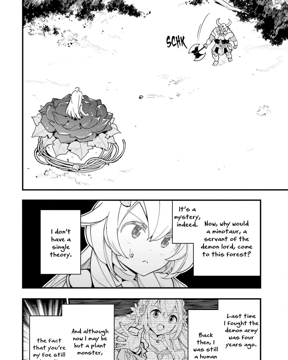 Shokubutsu Monster Musume Nikki ~Seijo datta Watashi ga Uragirareta Hate ni Aruraune ni Tensei Shite Shimatta node, kore kara wa Kougousei wo Shinagara Shizuka ni Shokubutsu Life wo Sugoshimasu~ Chapter 10 page 19