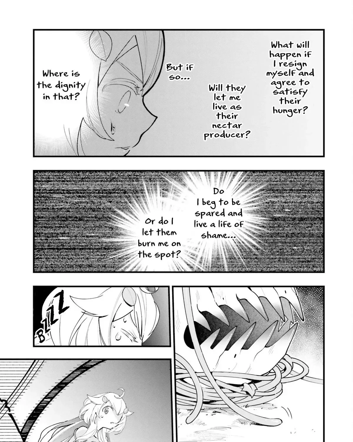 Shokubutsu Monster Musume Nikki ~Seijo datta Watashi ga Uragirareta Hate ni Aruraune ni Tensei Shite Shimatta node, kore kara wa Kougousei wo Shinagara Shizuka ni Shokubutsu Life wo Sugoshimasu~ Chapter 10 page 53