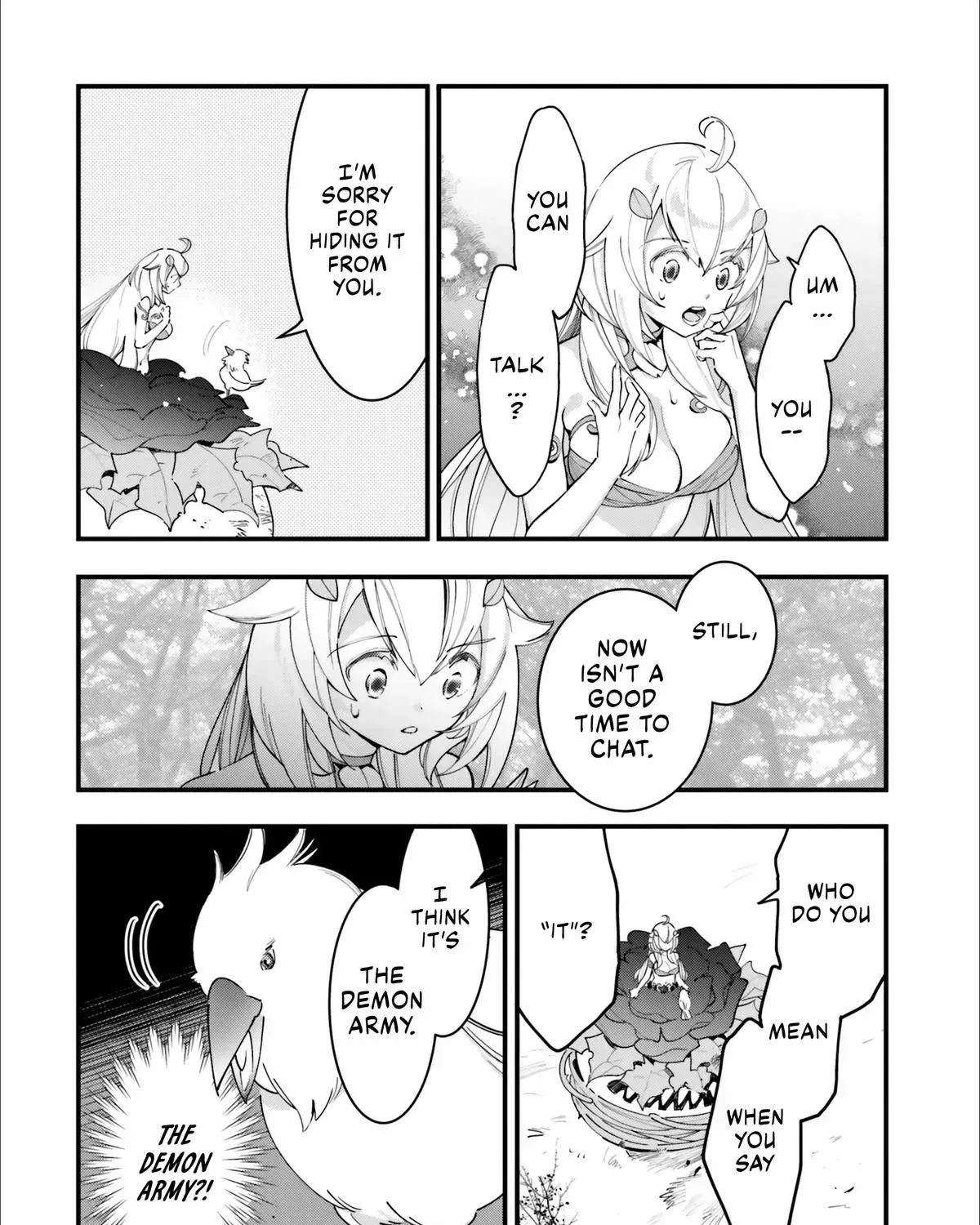 Shokubutsu Monster Musume Nikki ~Seijo datta Watashi ga Uragirareta Hate ni Aruraune ni Tensei Shite Shimatta node, kore kara wa Kougousei wo Shinagara Shizuka ni Shokubutsu Life wo Sugoshimasu~ Chapter 13 page 37