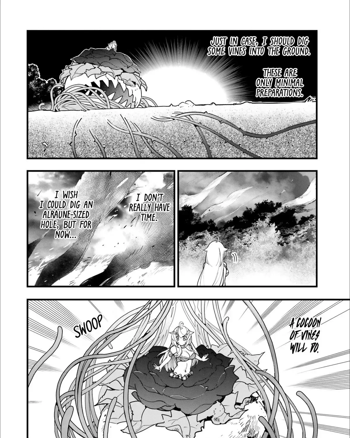 Shokubutsu Monster Musume Nikki ~Seijo datta Watashi ga Uragirareta Hate ni Aruraune ni Tensei Shite Shimatta node, kore kara wa Kougousei wo Shinagara Shizuka ni Shokubutsu Life wo Sugoshimasu~ Chapter 13 page 49