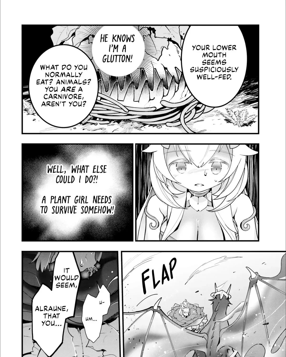 Shokubutsu Monster Musume Nikki ~Seijo datta Watashi ga Uragirareta Hate ni Aruraune ni Tensei Shite Shimatta node, kore kara wa Kougousei wo Shinagara Shizuka ni Shokubutsu Life wo Sugoshimasu~ Chapter 14 page 25
