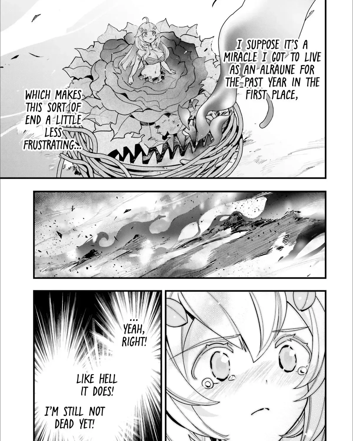 Shokubutsu Monster Musume Nikki ~Seijo datta Watashi ga Uragirareta Hate ni Aruraune ni Tensei Shite Shimatta node, kore kara wa Kougousei wo Shinagara Shizuka ni Shokubutsu Life wo Sugoshimasu~ Chapter 14 page 35