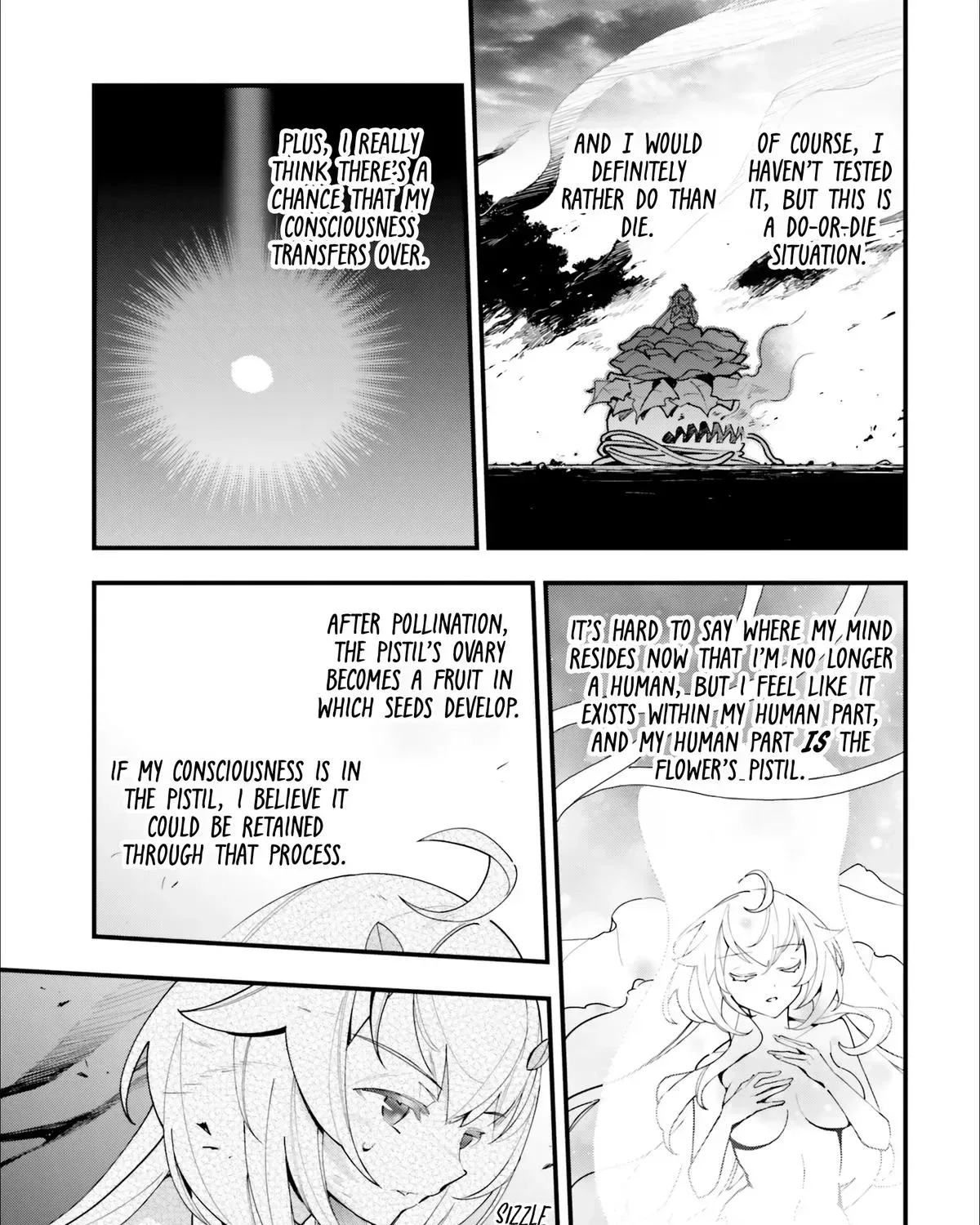 Shokubutsu Monster Musume Nikki ~Seijo datta Watashi ga Uragirareta Hate ni Aruraune ni Tensei Shite Shimatta node, kore kara wa Kougousei wo Shinagara Shizuka ni Shokubutsu Life wo Sugoshimasu~ Chapter 14 page 43