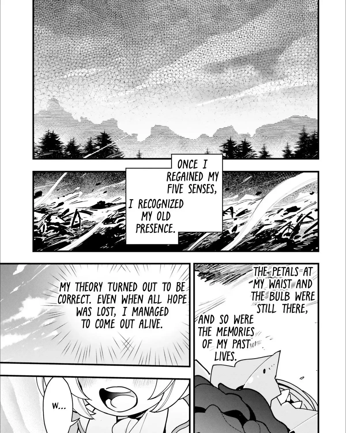 Shokubutsu Monster Musume Nikki ~Seijo datta Watashi ga Uragirareta Hate ni Aruraune ni Tensei Shite Shimatta node, kore kara wa Kougousei wo Shinagara Shizuka ni Shokubutsu Life wo Sugoshimasu~ Chapter 14 page 55