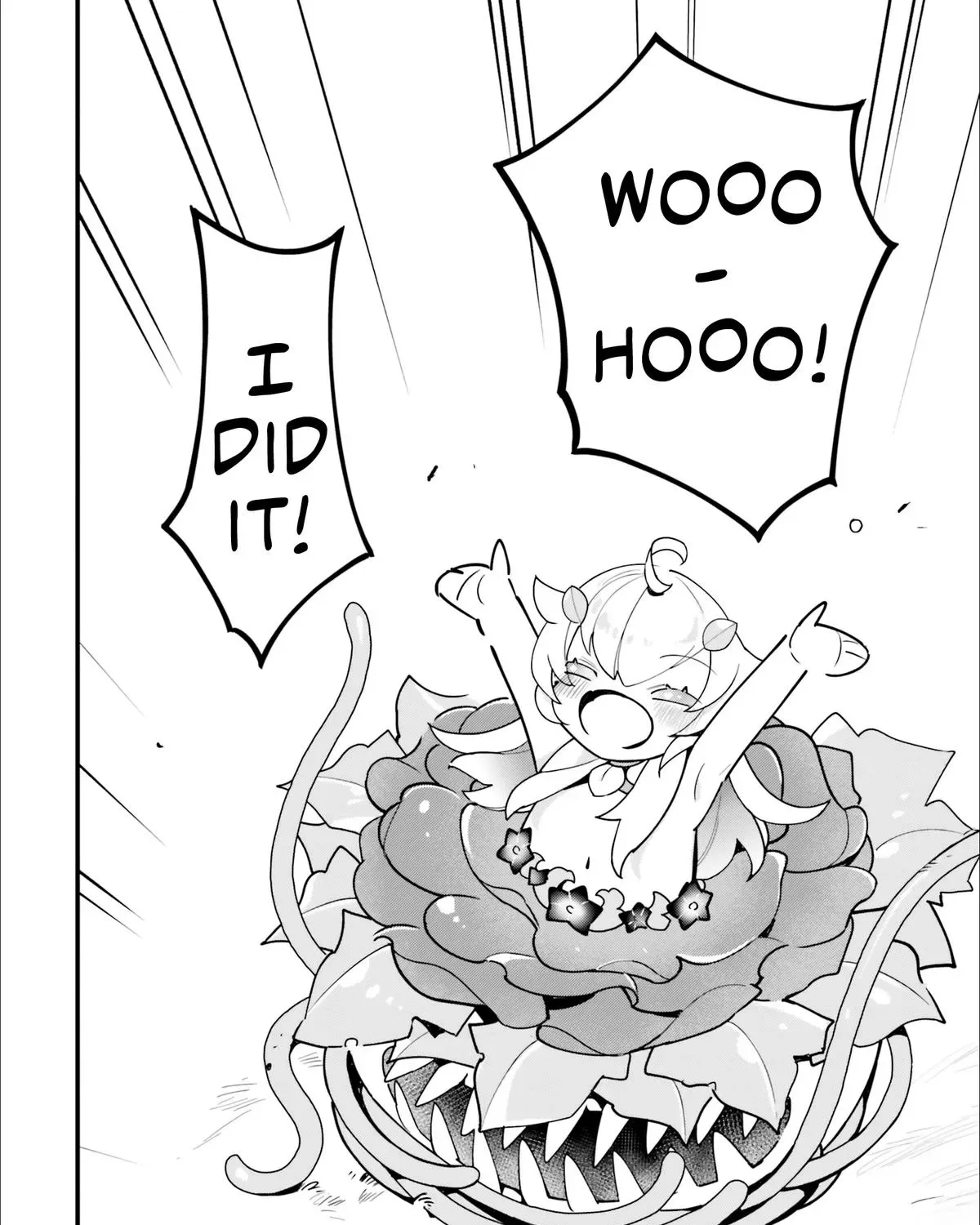 Shokubutsu Monster Musume Nikki ~Seijo datta Watashi ga Uragirareta Hate ni Aruraune ni Tensei Shite Shimatta node, kore kara wa Kougousei wo Shinagara Shizuka ni Shokubutsu Life wo Sugoshimasu~ Chapter 14 page 57