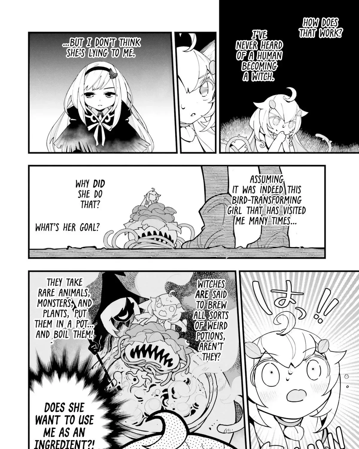 Shokubutsu Monster Musume Nikki ~Seijo datta Watashi ga Uragirareta Hate ni Aruraune ni Tensei Shite Shimatta node, kore kara wa Kougousei wo Shinagara Shizuka ni Shokubutsu Life wo Sugoshimasu~ Chapter 15 page 21