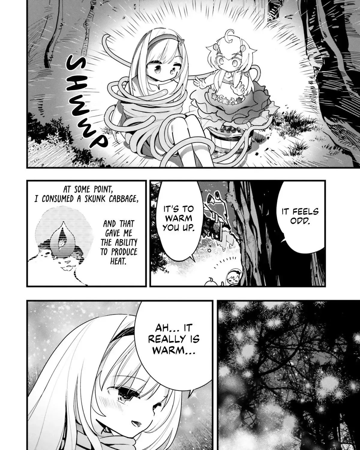 Shokubutsu Monster Musume Nikki ~Seijo datta Watashi ga Uragirareta Hate ni Aruraune ni Tensei Shite Shimatta node, kore kara wa Kougousei wo Shinagara Shizuka ni Shokubutsu Life wo Sugoshimasu~ Chapter 16 page 57