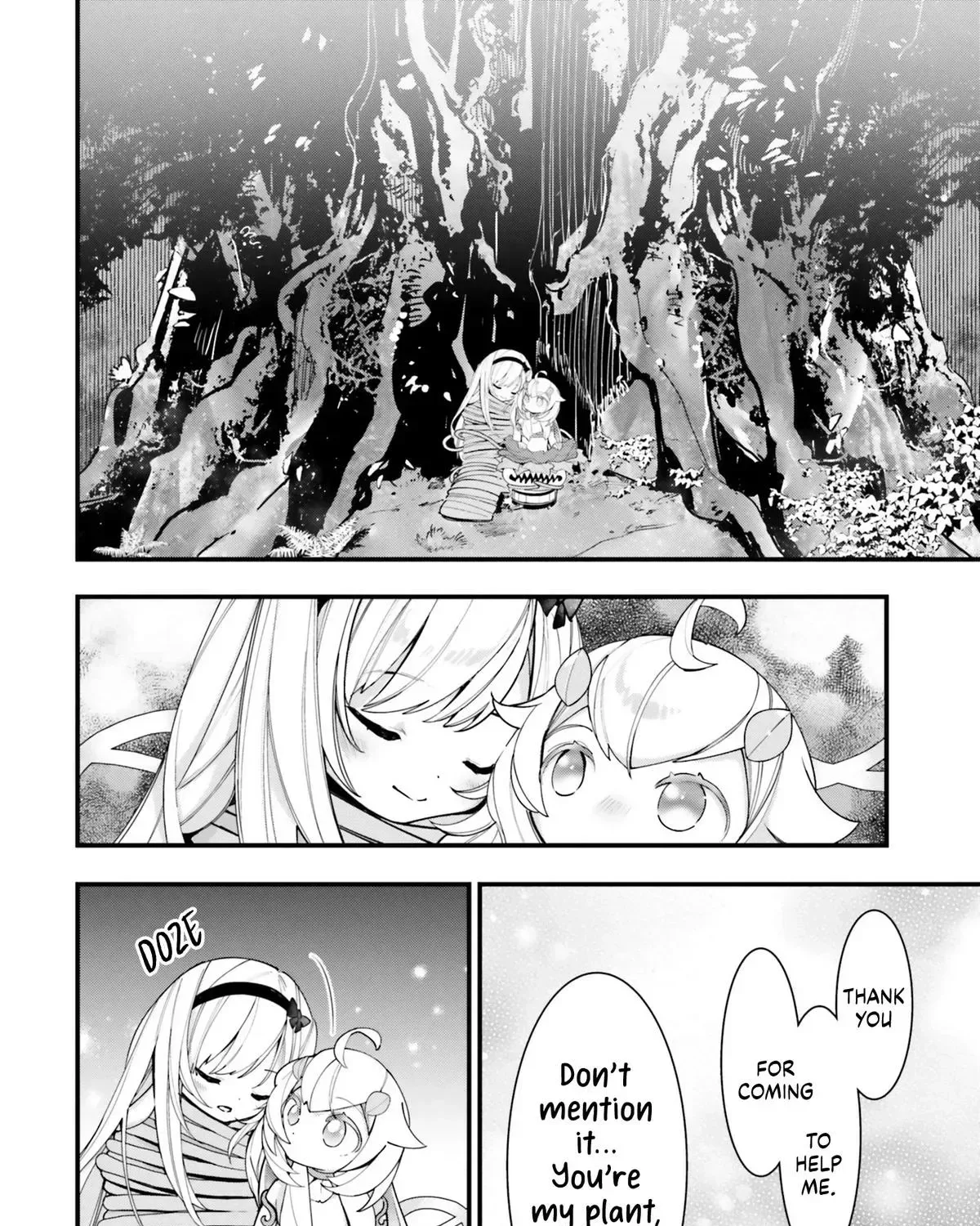 Shokubutsu Monster Musume Nikki ~Seijo datta Watashi ga Uragirareta Hate ni Aruraune ni Tensei Shite Shimatta node, kore kara wa Kougousei wo Shinagara Shizuka ni Shokubutsu Life wo Sugoshimasu~ Chapter 16 page 61