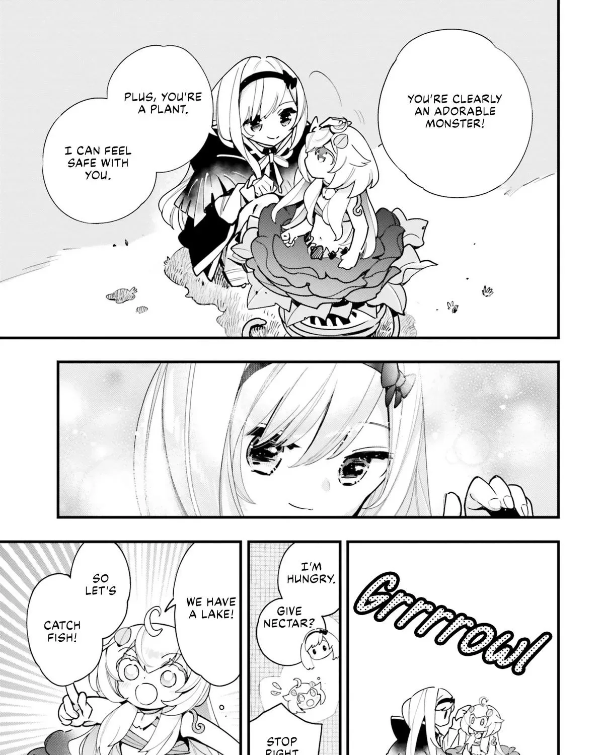 Shokubutsu Monster Musume Nikki ~Seijo datta Watashi ga Uragirareta Hate ni Aruraune ni Tensei Shite Shimatta node, kore kara wa Kougousei wo Shinagara Shizuka ni Shokubutsu Life wo Sugoshimasu~ Chapter 18 page 42